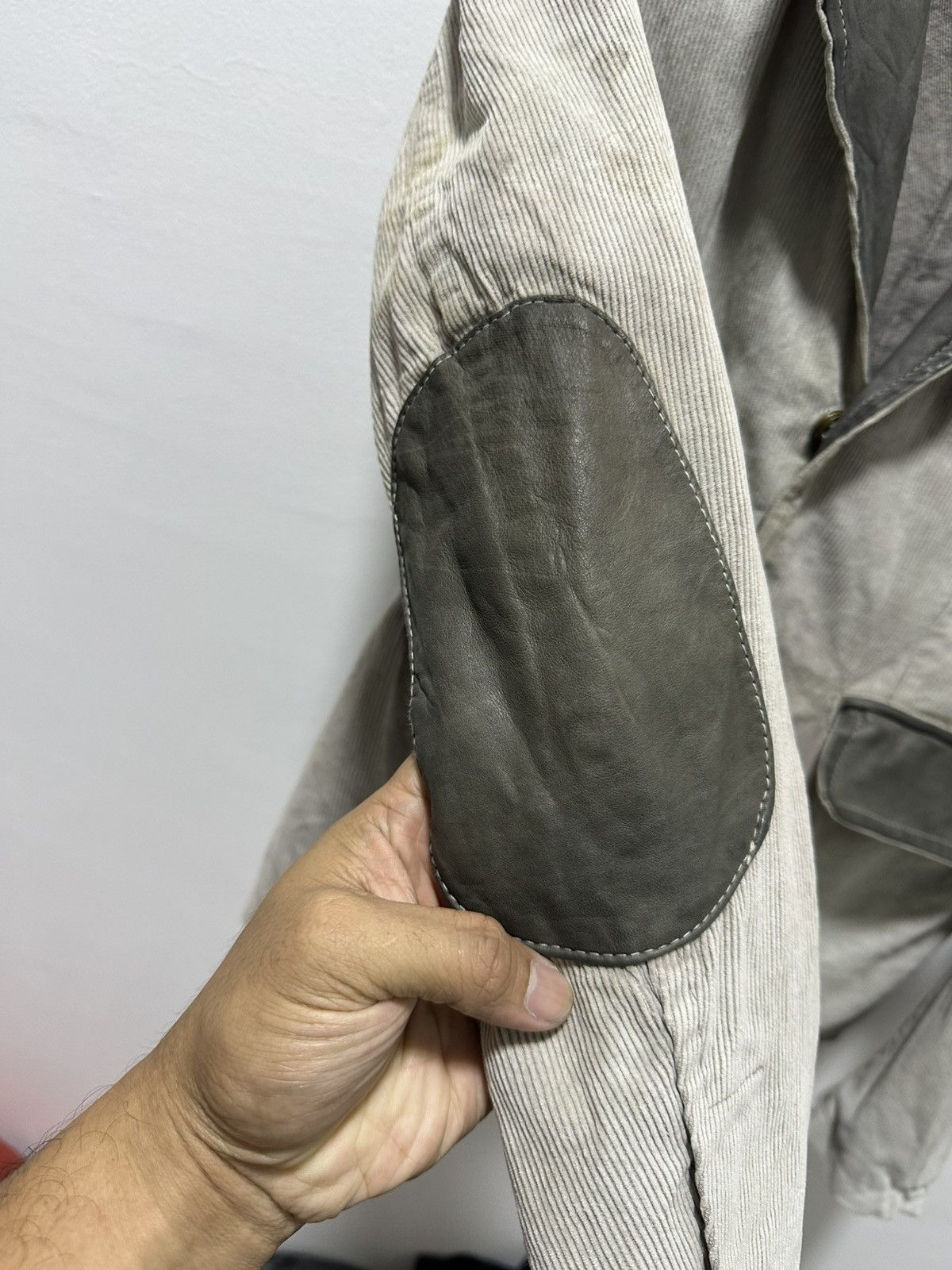 Giorgio Brato Giorgio Brato Corduroy Jacket With Leather Detailing Trim Size US M / EU 48-50 / 2 - 6 Thumbnail
