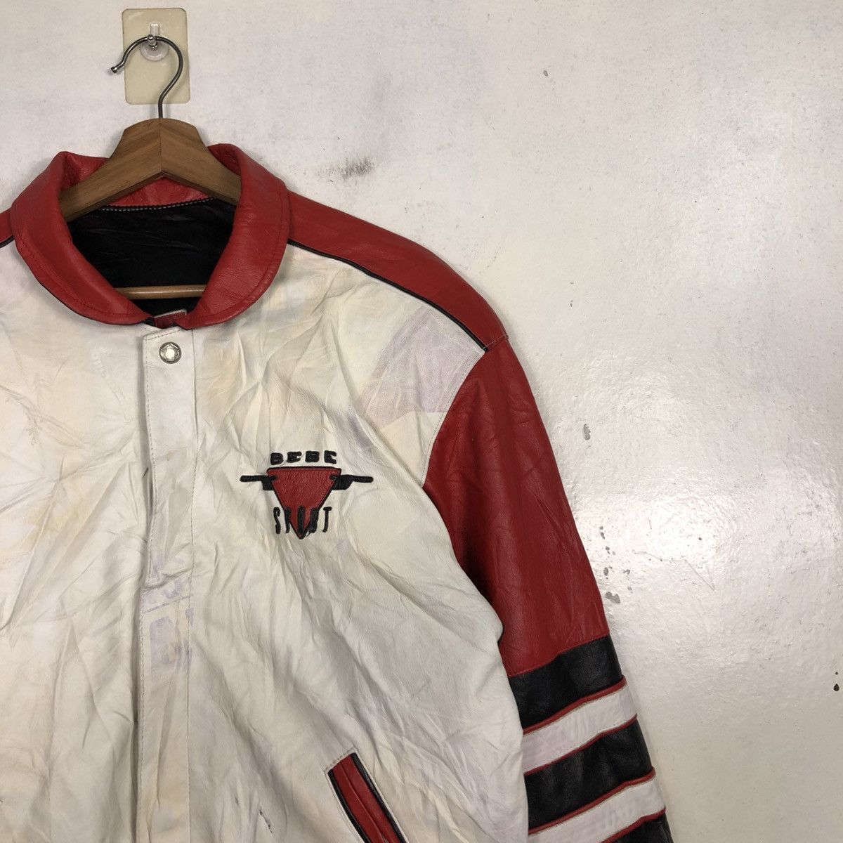 Jeff Hamilton 💥VINTAGE REVERSIBLE LEATHER BOMBER JACKET JEFF HAMILTON Size US L / EU 52-54 / 3 - 10 Thumbnail