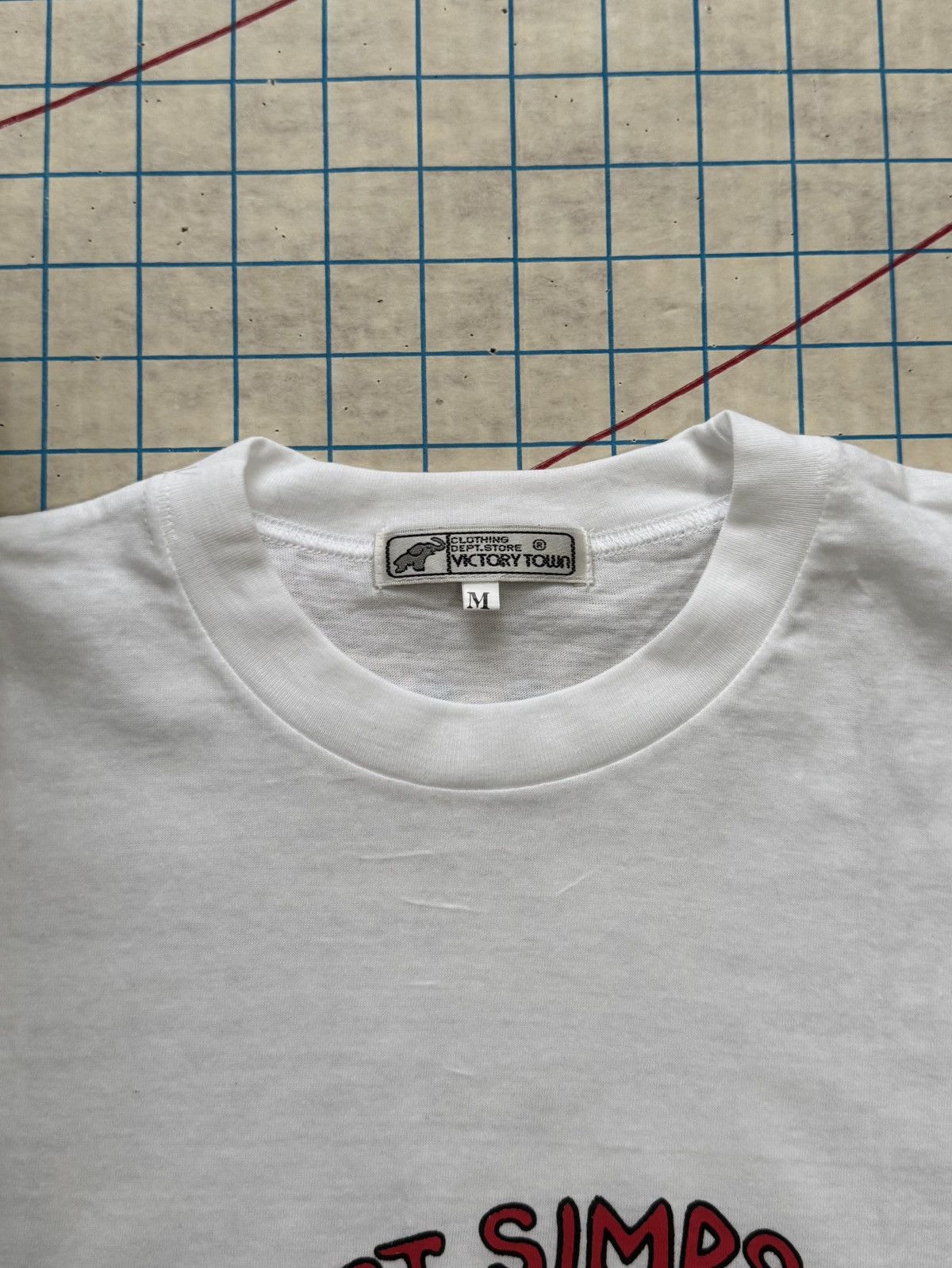 Vintage Vintage The Simpsons Bart Skateboarding Bootleg Tee White Size US M / EU 48-50 / 2 - 7 Thumbnail