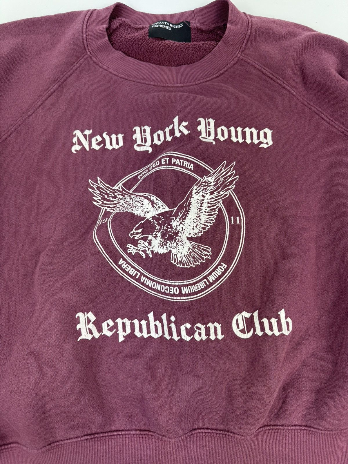 Enfants Riches Deprimes NEW YORK YOUNG REPUBLICAN CLUB BURGUNDY JUMPER Size US S / EU 44-46 / 1 - 2 Thumbnail