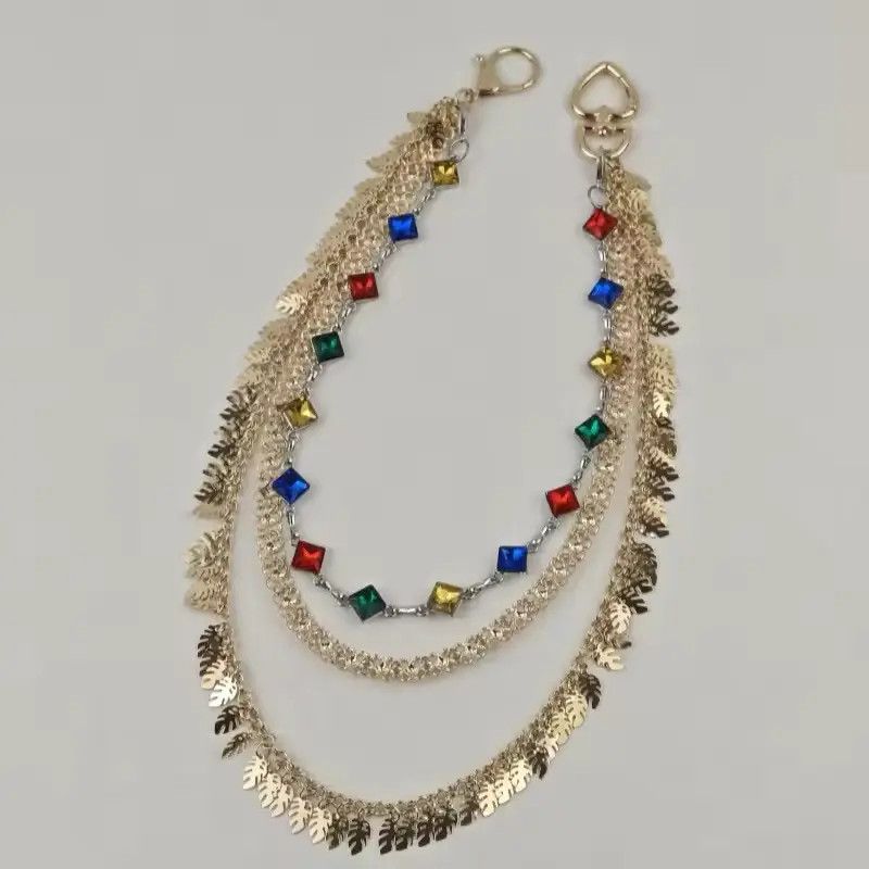 Jewelry Colorful Agate Stone Tassel Waist Chain Pant Accessories Size ONE SIZE - 7 Thumbnail