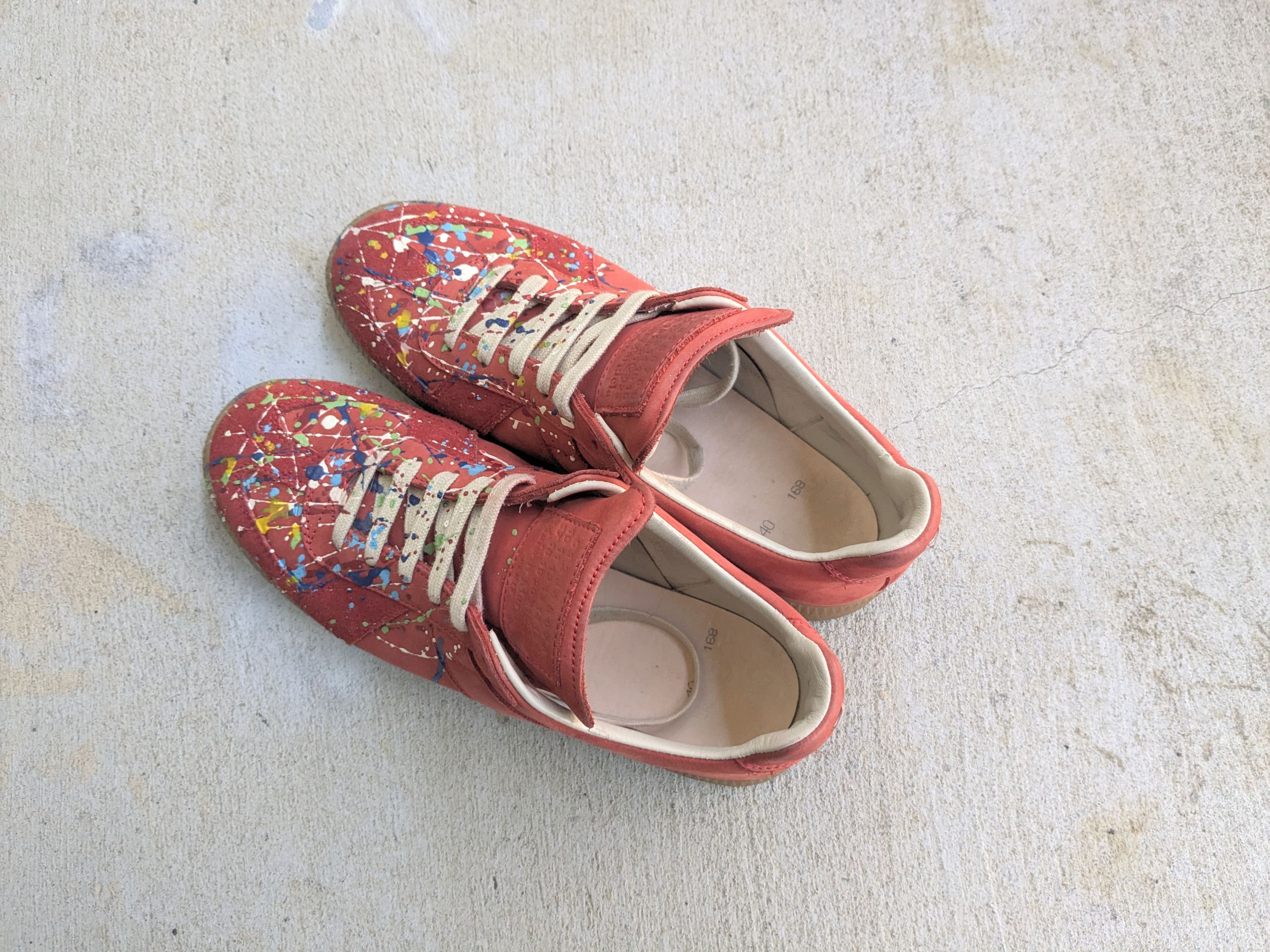 Maison Margiela Maison Margiela GAT Replica Red Paint Splatter 7 40 Size US 7 / EU 40 - 8 Thumbnail