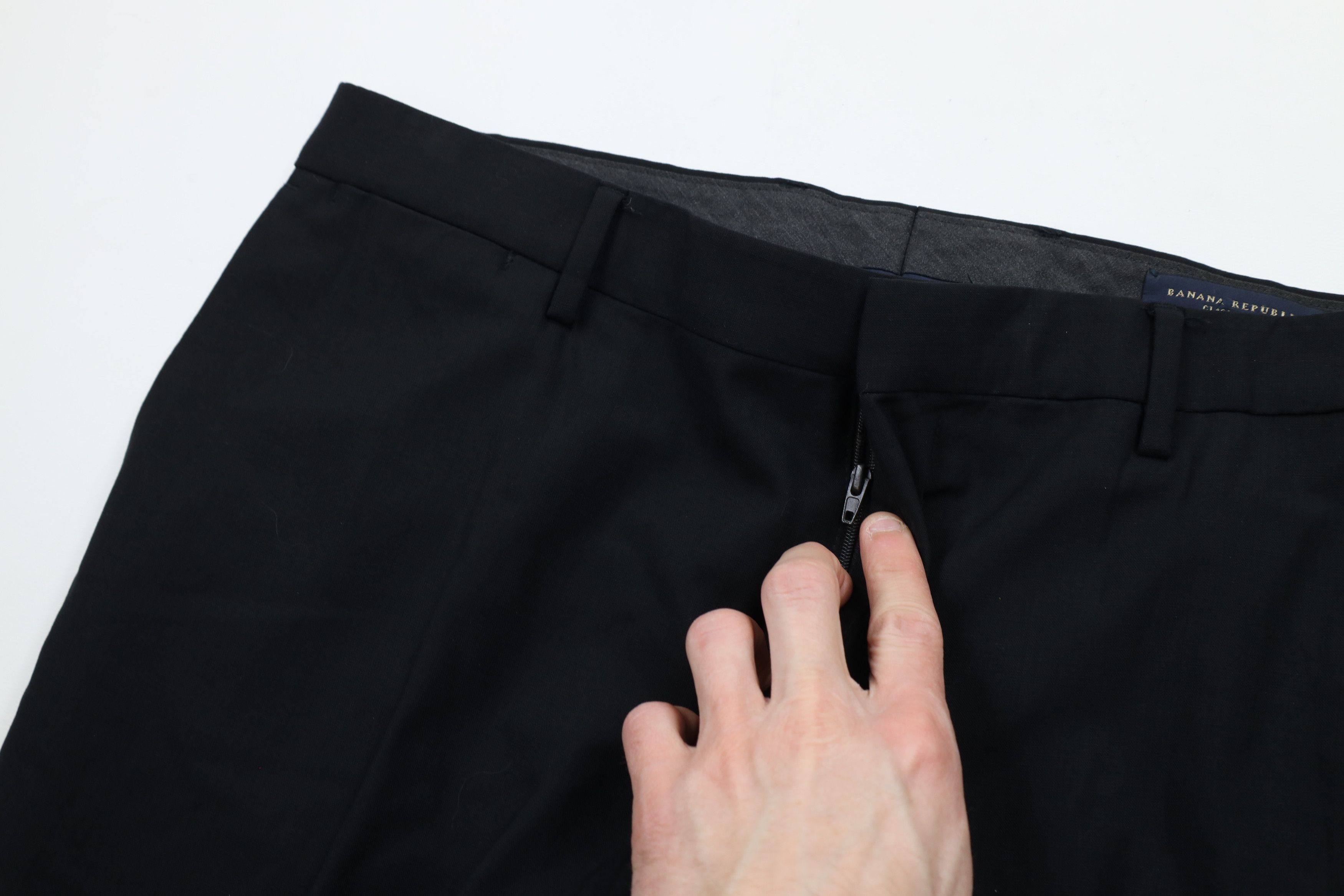 Banana Republic × Vintage Banana Republic Fit Wool Stretch Chino Pants Trousers Black Size US 33 - 5 Thumbnail