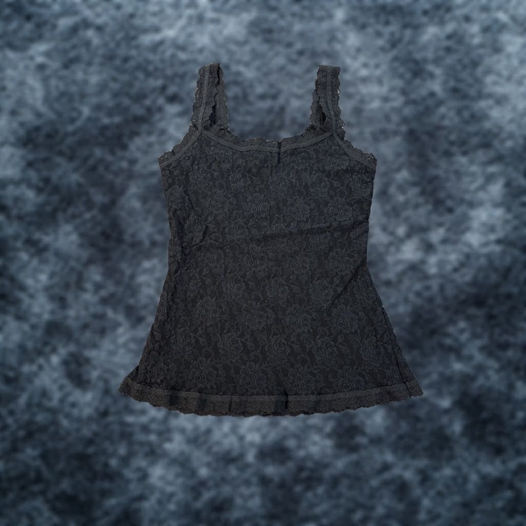 Vintage VINTAGE Hanky Panky Camisole Top Womens M Black Lacey Floral 90s Shirt Blouse Sleeveless V-Neck Womens 90s Size M / US 6-8 / IT 42-44 - 1 Thumbnail