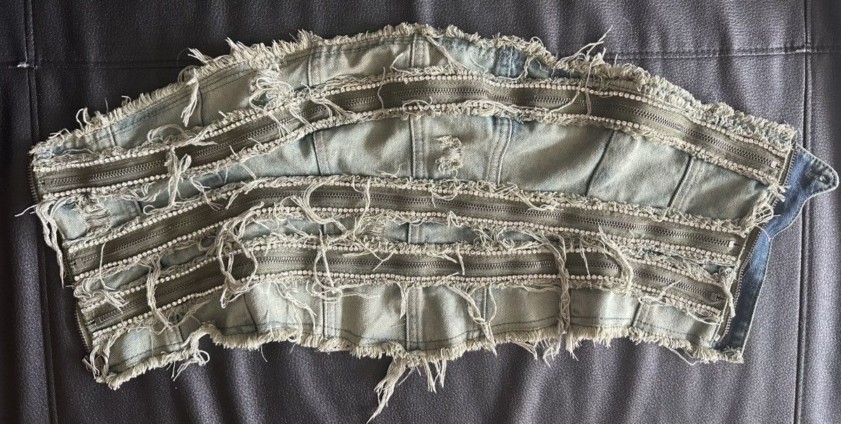 Jaded London Diamanté Denim Corset Size XS / US 0-2 / IT 36-38 - 4 Thumbnail