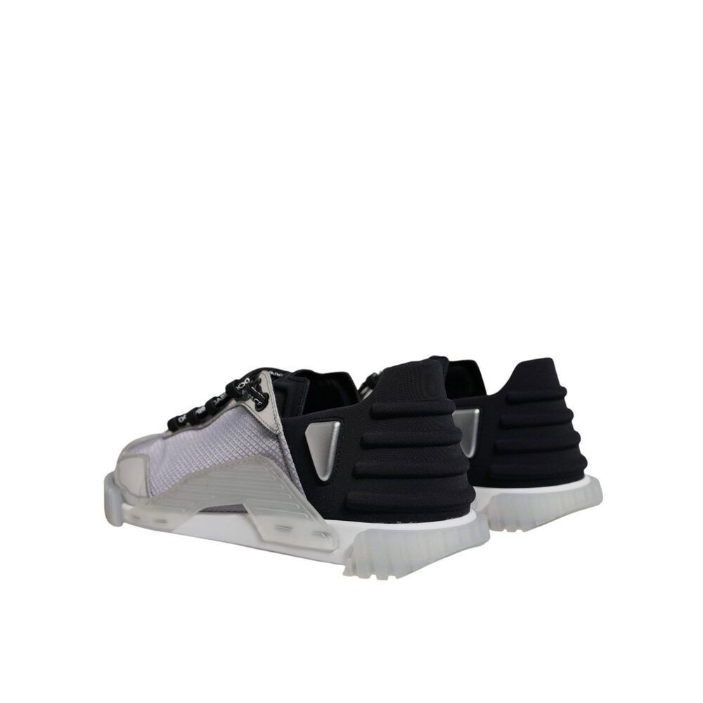 Dolce & Gabbana Dolce & Gabbana Silver Black Nylon NS1 Low Top Sneakers Shoe Size US 10 / EU 43 - 4 Thumbnail