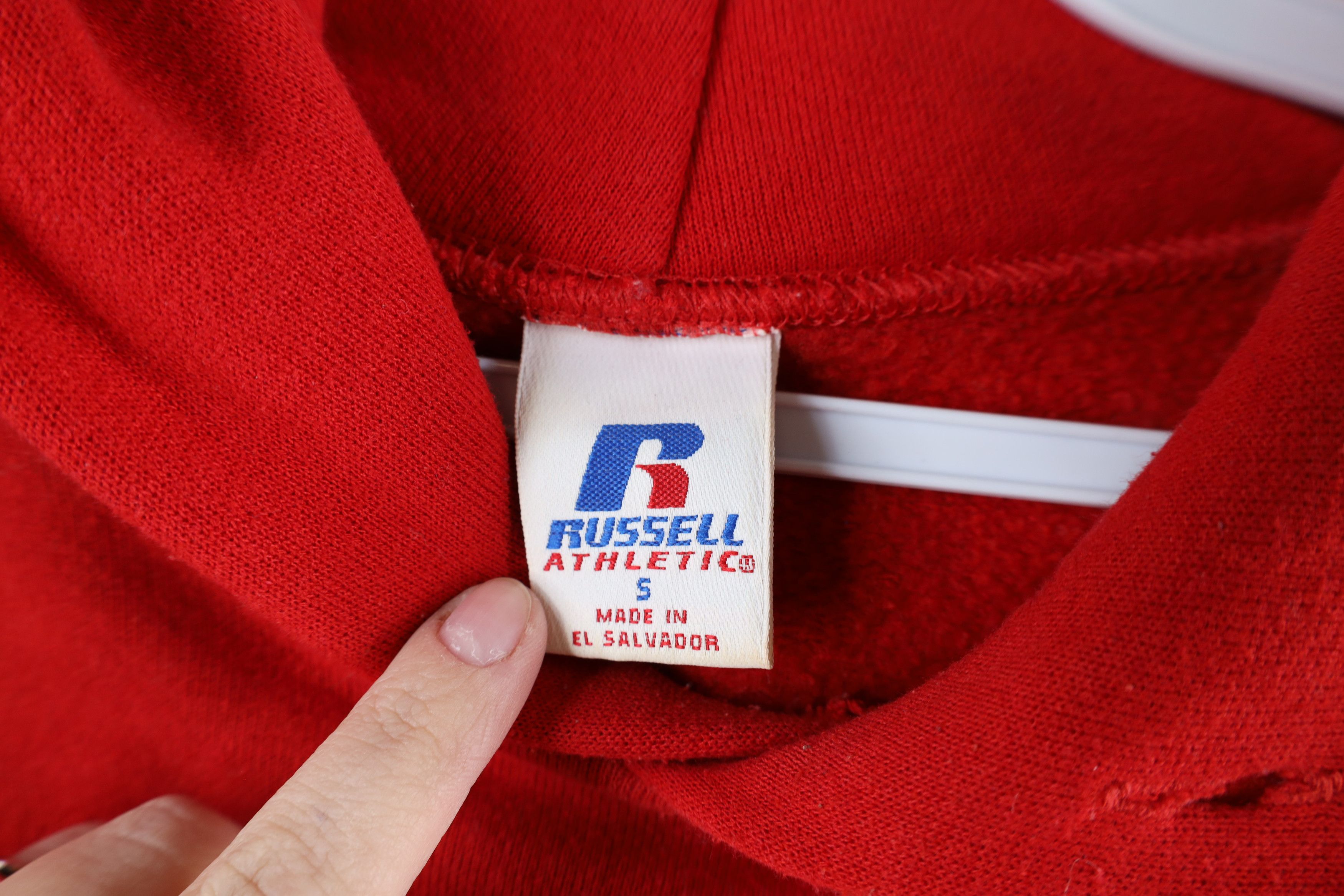 Russell Athletic × Vintage Vintage 90s Russell Athletic University Hoodie Sweatshirt Size US S / EU 44-46 / 1 - 8 Thumbnail
