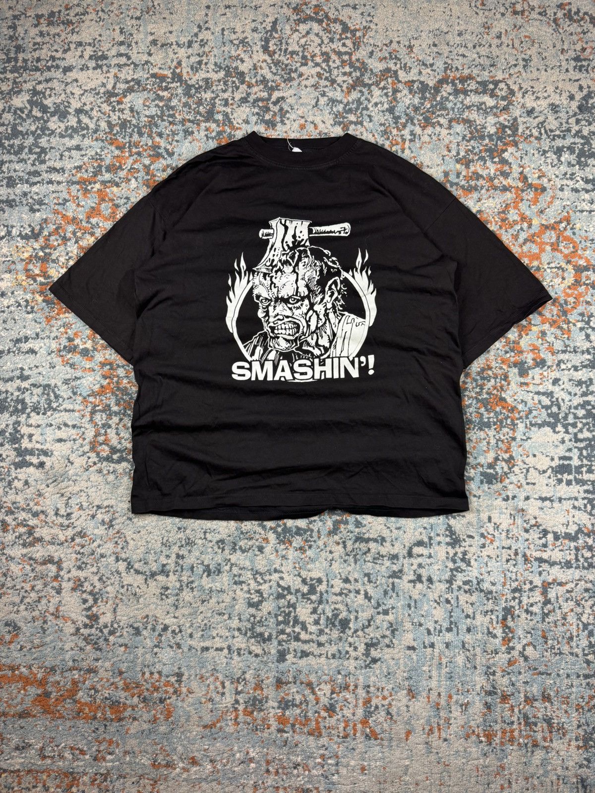 Band Tees × Vintage Vintage 90s Smashin zombie graphic tee glow in the dark Size US XL / EU 56 / 4 - 1 Thumbnail