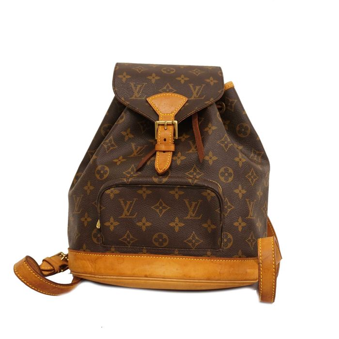 Authenticated Used Louis Vuitton Monogram Montsouris MM M51136 Bag Rucksack  Ladies 