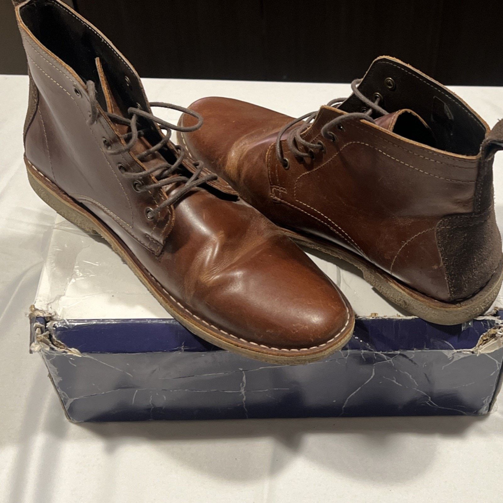 The Unbranded Brand Silver Street London Brown Leather Men's Ankle Boots Size US 10.5 / EU 43-44 - 3 Thumbnail