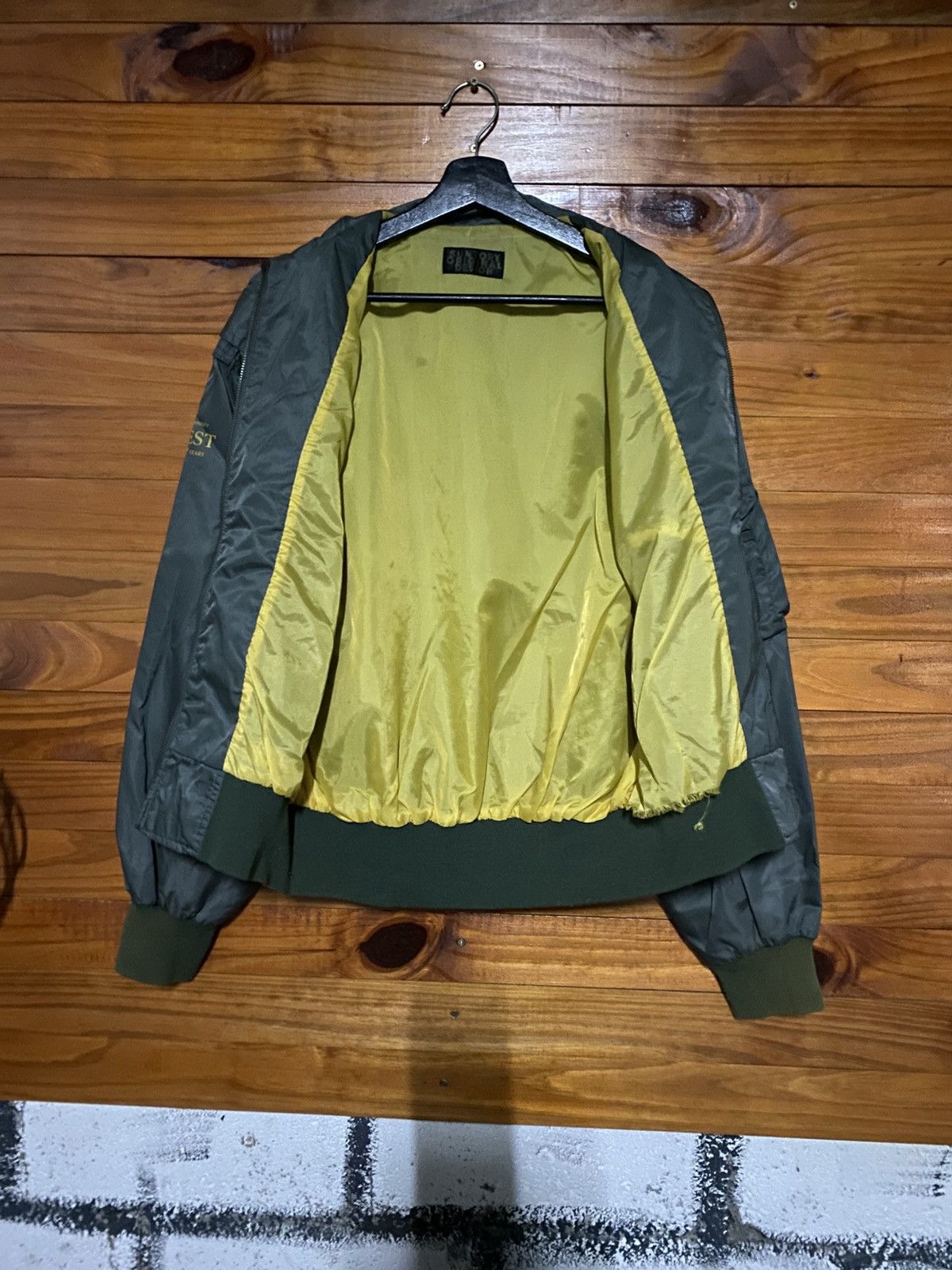 Japanese Brand Vintage Suntory Original Design Olive Green Bomber Jacket Size US M / EU 48-50 / 2 - 10 Thumbnail