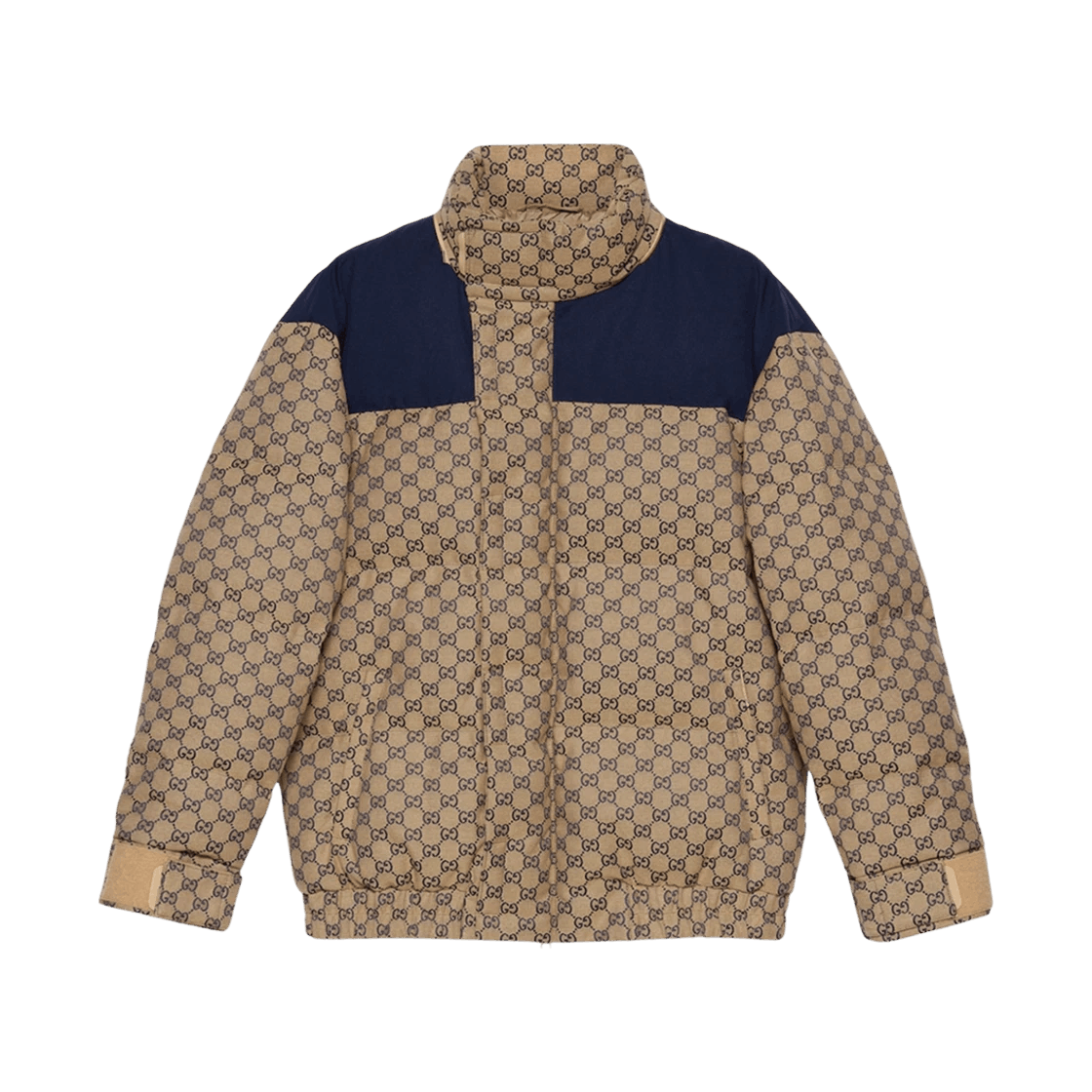 Gucci oc11z526 GG Canvas Down Jacket in Beige/Blue Size US XS / EU 42 / 0 - 2 Thumbnail