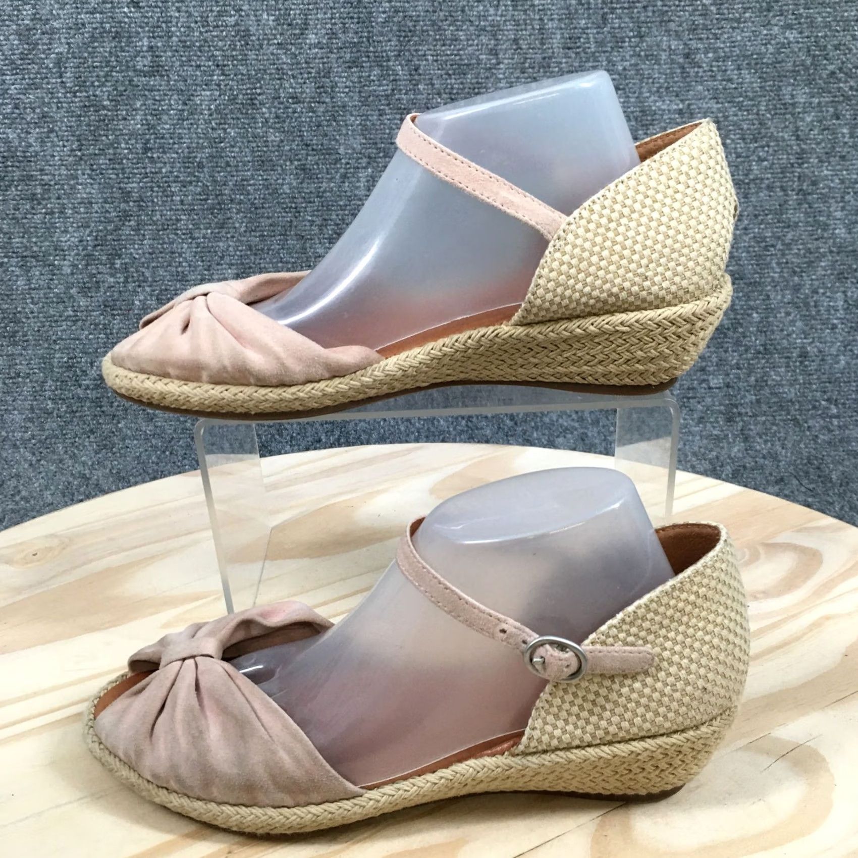 Vintage Gentle Souls by Kenneth Cole Sandals Womens Lucille Espadrille Pink Leather Size US 6 / IT 36 - 3 Thumbnail