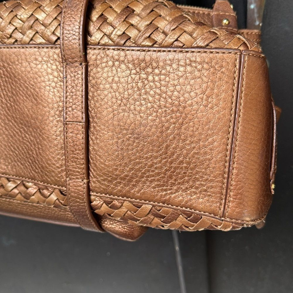 Cole Haan Cole Haan Village Weave leather shades of bronze large shou Size ONE SIZE - 8 Thumbnail