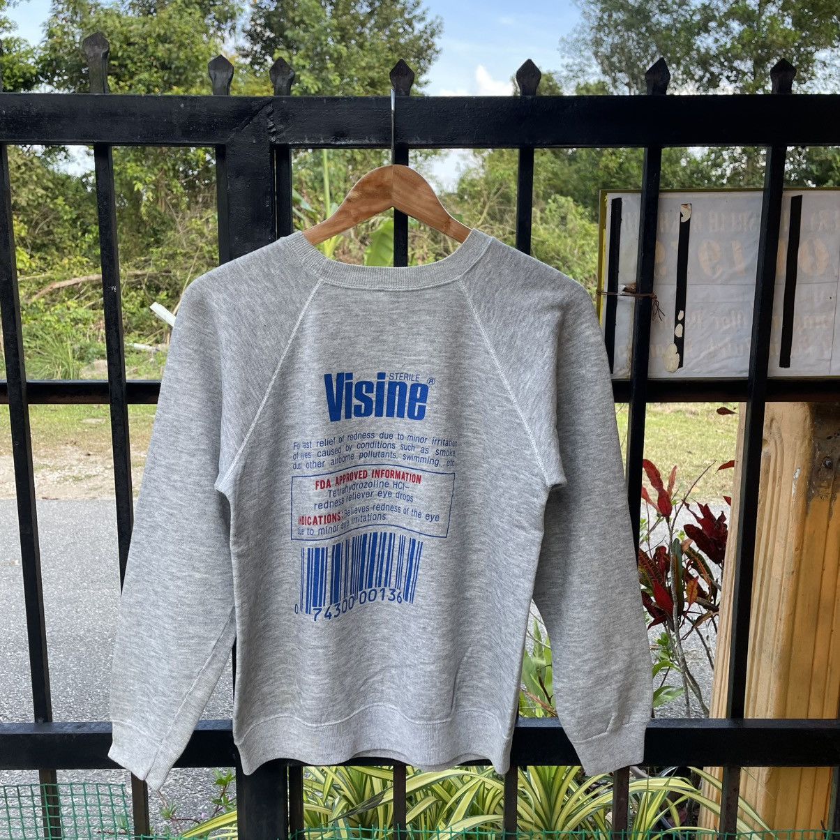 Vintage 🔥Vintage 90s Sterile Visine Eye Product Jumper Sweatshirts Size US S / EU 44-46 / 1 - 2 Thumbnail