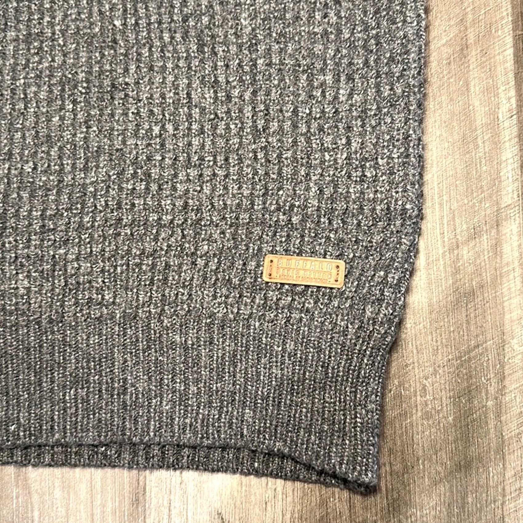 Buffalo David Bitton VINTAGE Buffalo Wariner Crewneck Sweater XL Men Gray Polyester 100% Pullover Sweater Mens XL Size US XL / EU 56 / 4 - 5 Thumbnail