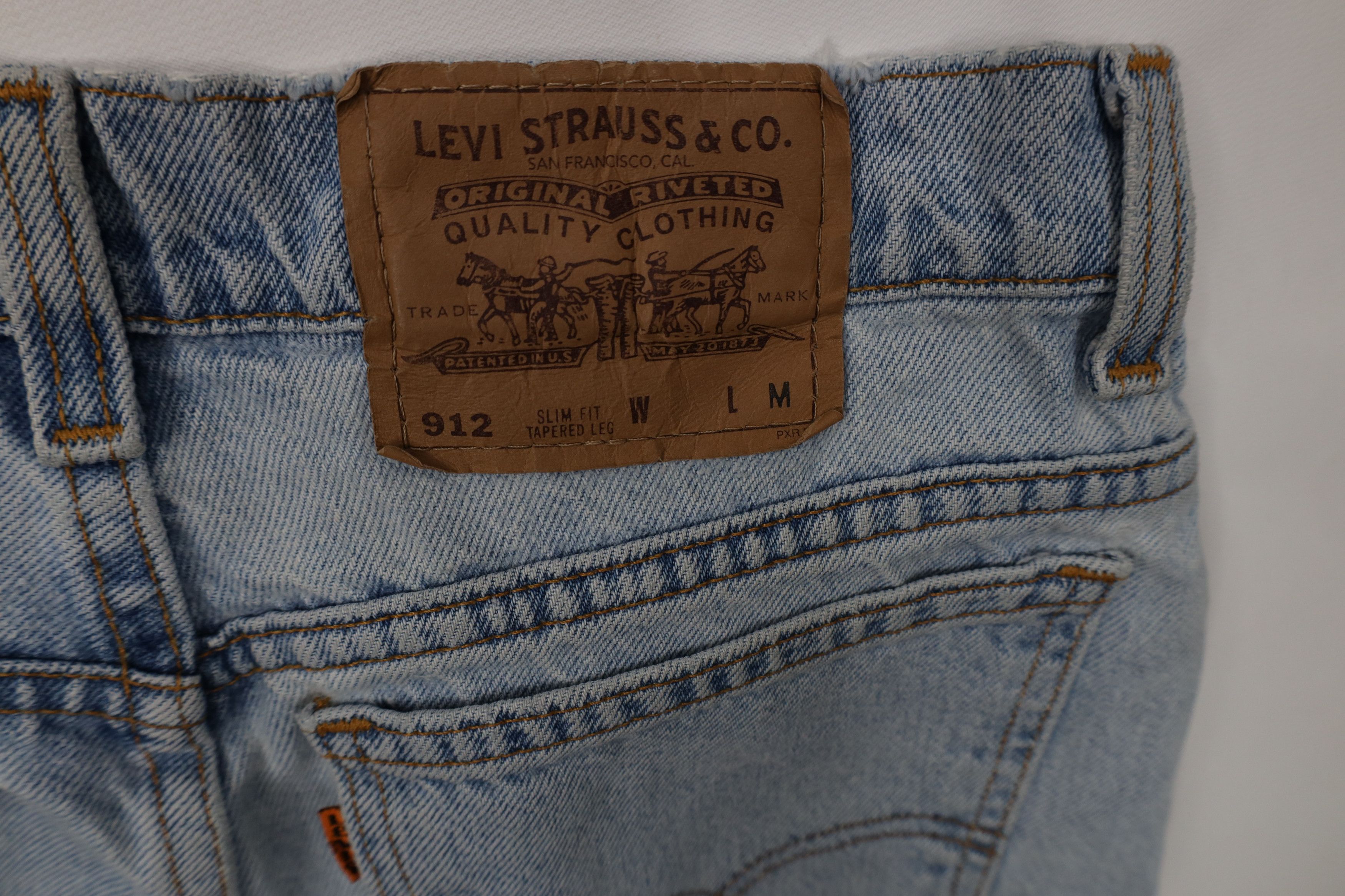 Levi's Vintage 90s Levis 912 Orange Tab Fit Tapered Leg Jeans USA Size 30" / US 8 / IT 44 - 13 Thumbnail