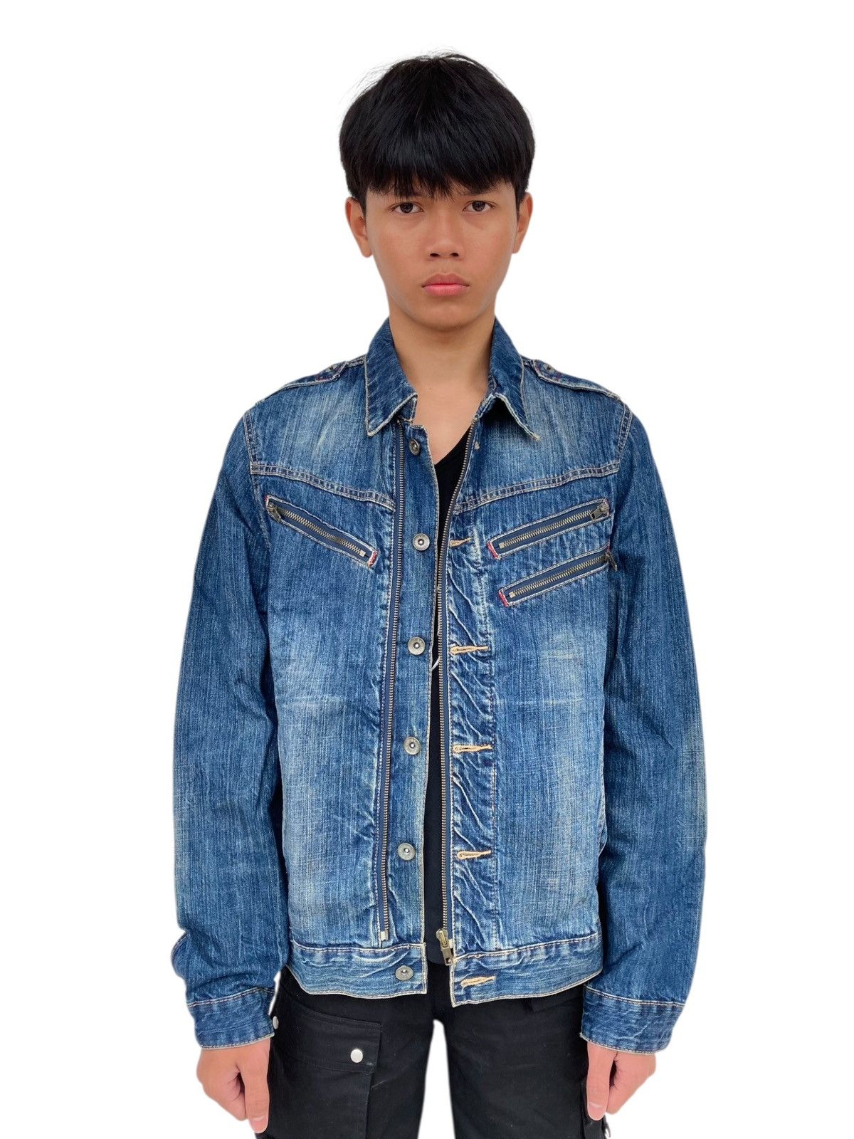 If Six Was Nine 2000s Semantic Design - Cyber Rider Denim Jacket Size US M / EU 48-50 / 2 - 3 Thumbnail