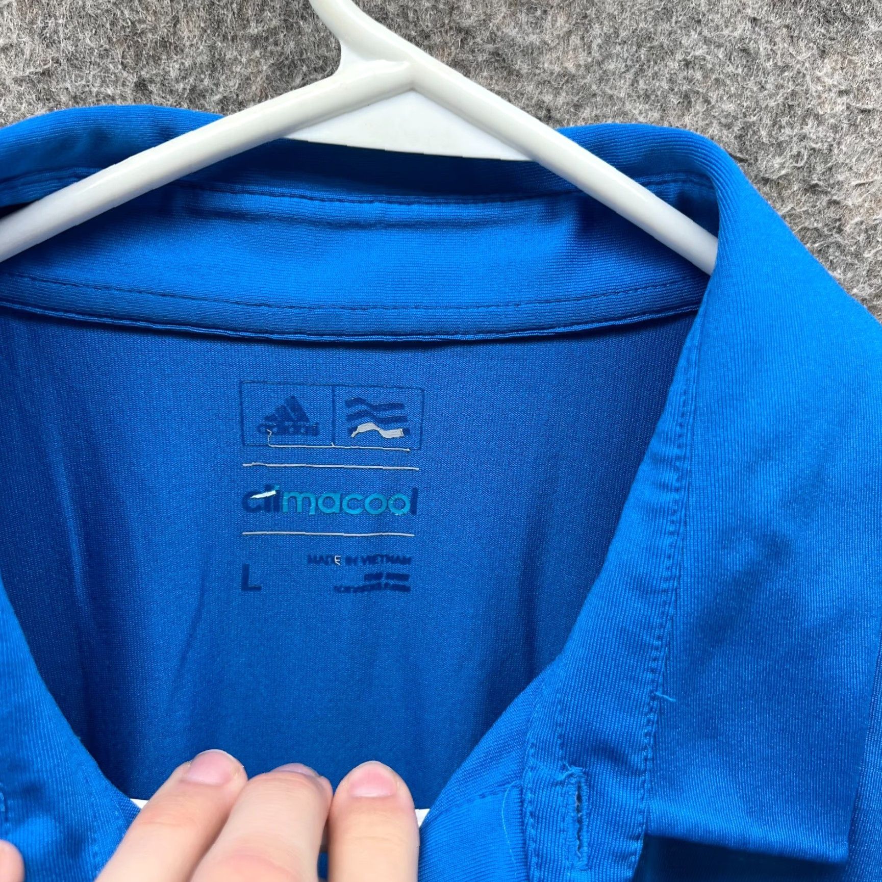 Adidas VINTAGE Adidas Polo Shirt Mens Large Royal Blue Climacool Golf Golfer Athletic Trefoil Shirt Mens Large Blue Golf Adidas Polo Size US L / EU 52-54 / 3 - 7 Thumbnail