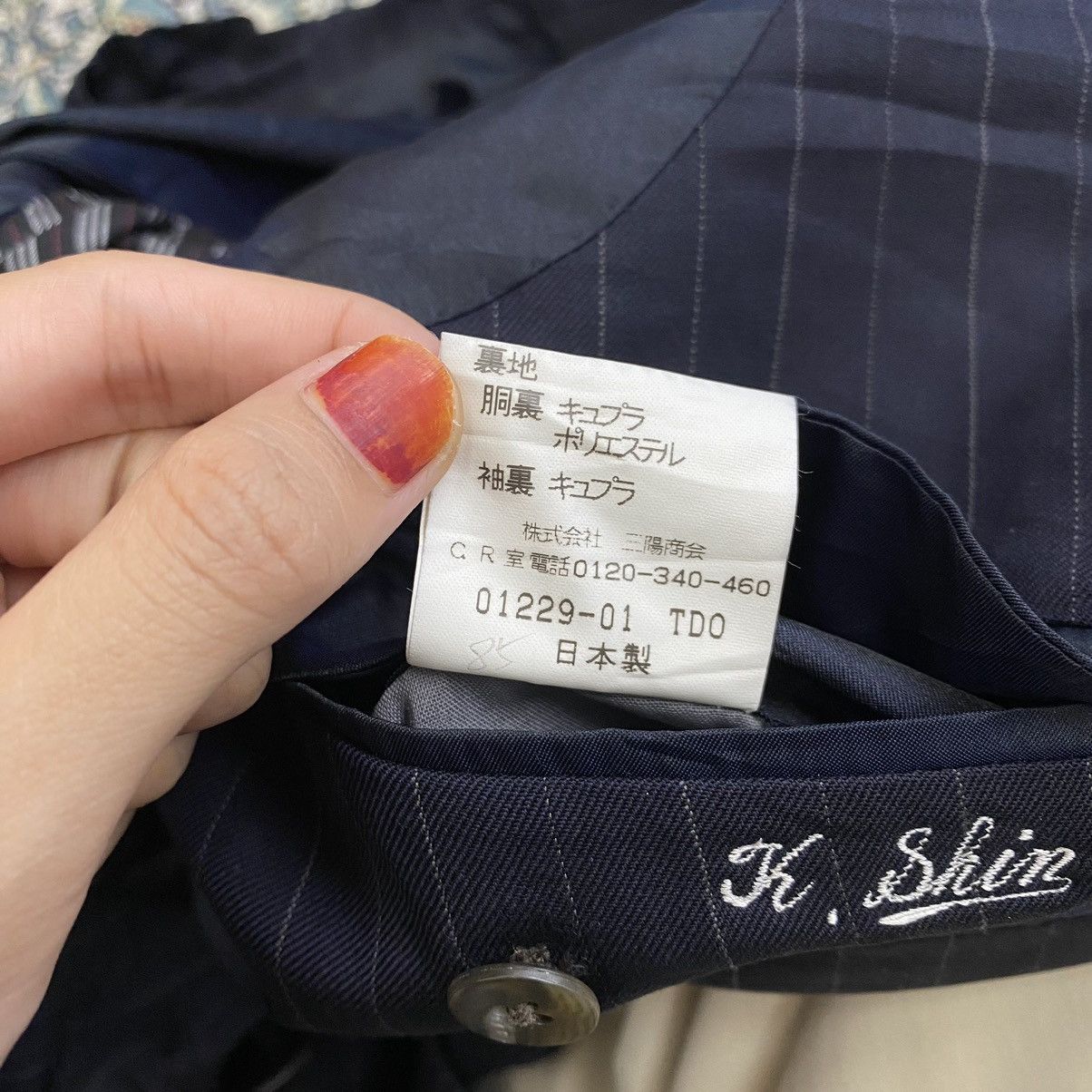 Burberry Vintage BURBERRYS LONDON Hickory Stripes Navy Blazer Coat Size US L / EU 52-54 / 3 - 5 Thumbnail