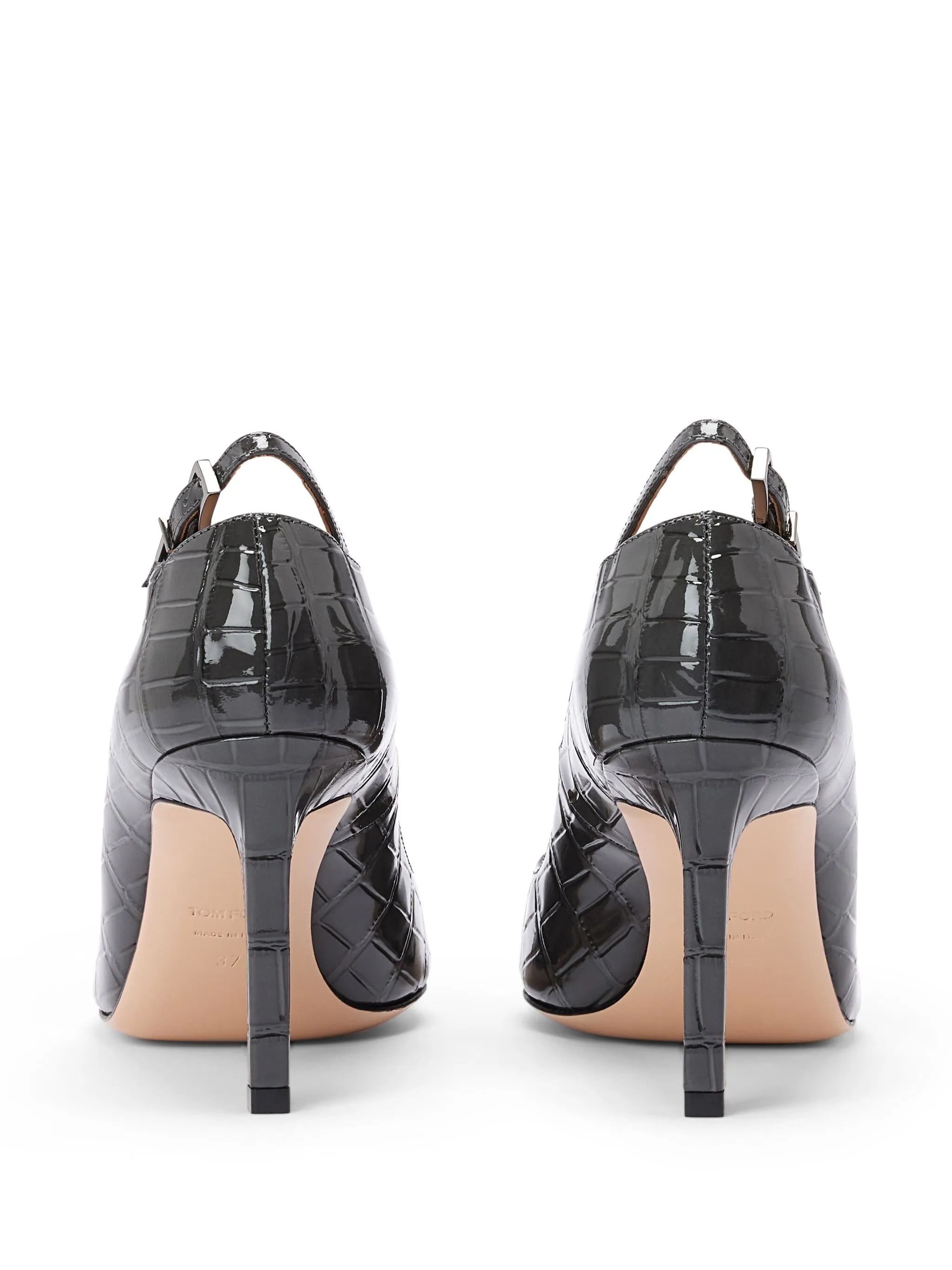 Tom Ford o1sndg0126 Angelina Croc-embossed Leather Pumps in Black Size US 6 / IT 36 - 3 Thumbnail