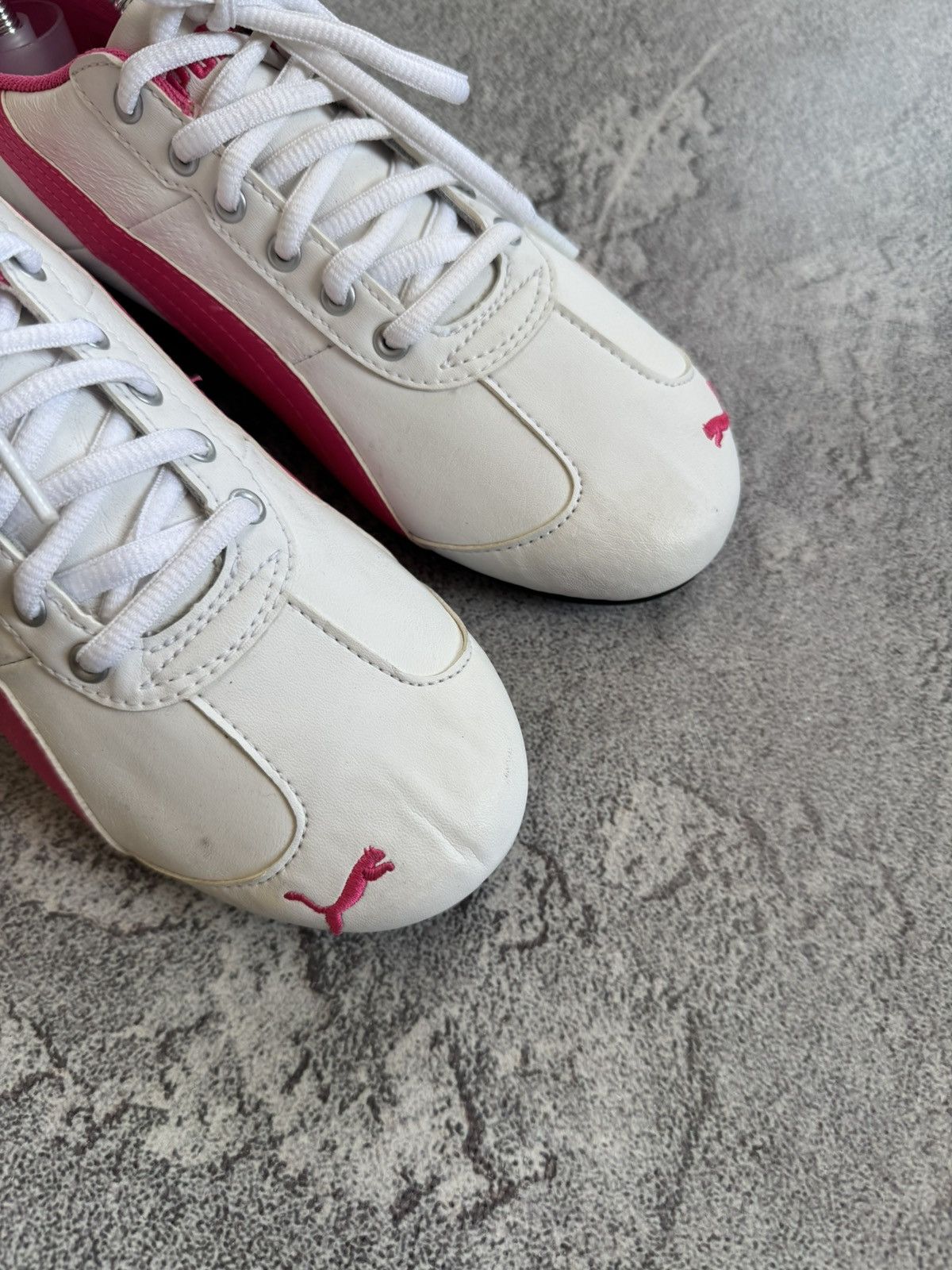 Puma Puma 39/EUR 25cm SpeedCat white & pink sneakers hi top shoes Size US 8.5 / IT 38.5 - 16 Thumbnail
