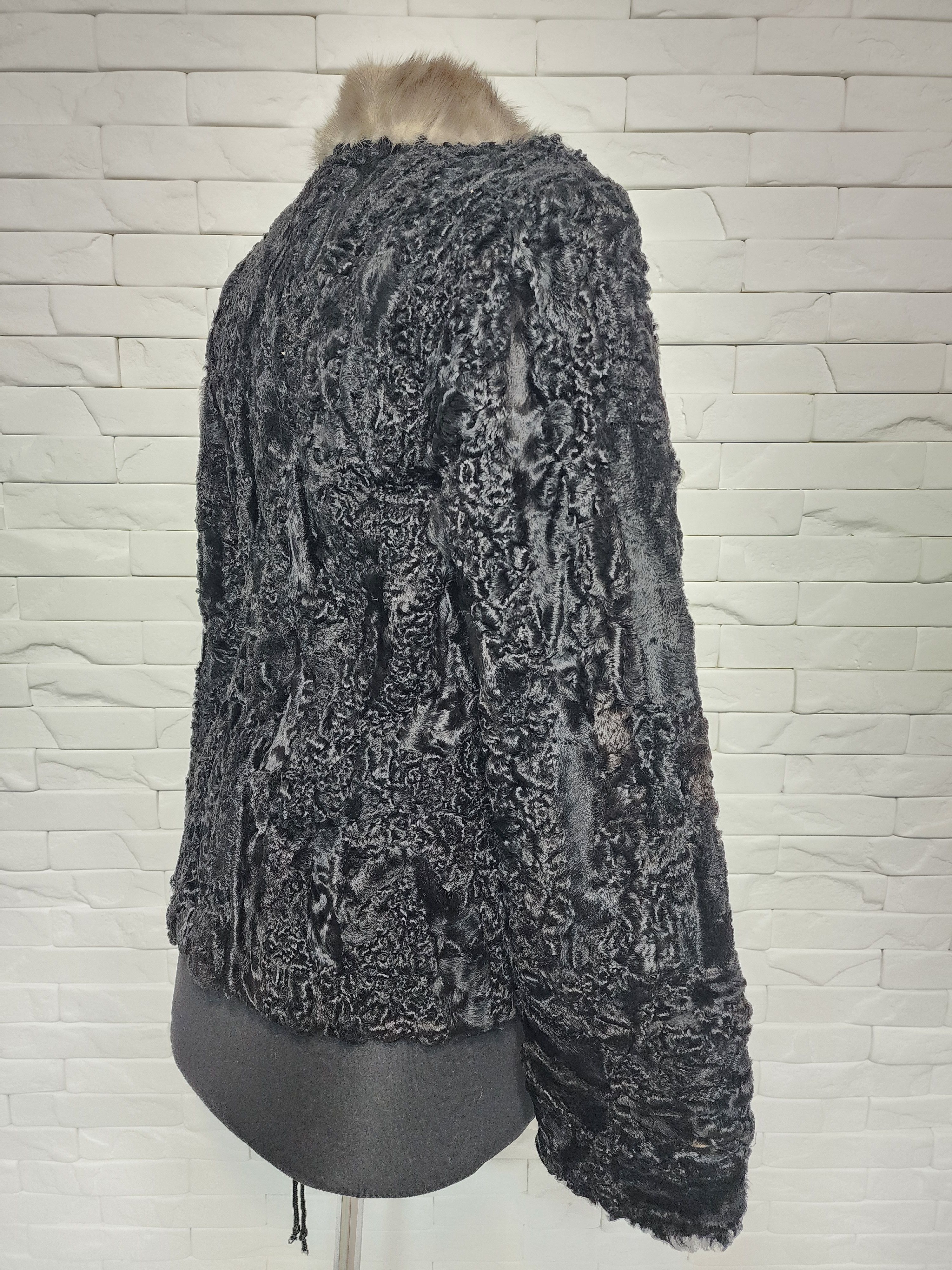 Designer Black Sheep Fur Coat Size M / US 6-8 / IT 42-44 - 5 Thumbnail