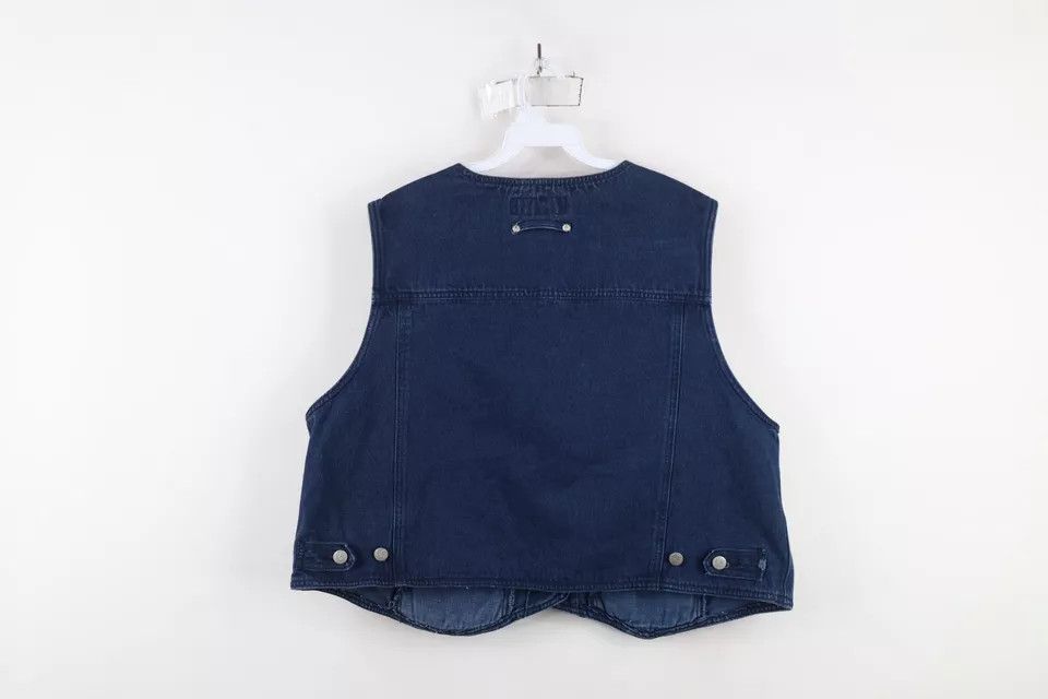 Vintage Vintage 90s Streetwear Denim Jean Vest Jacket Blue Size 3XL / US 20-22 - 13 Thumbnail