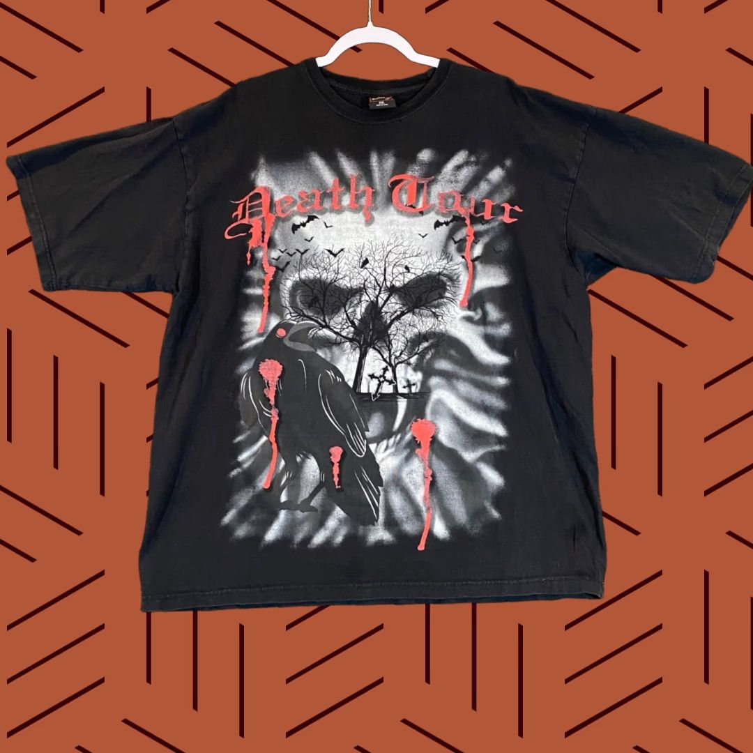 Vintage Death Tour Shirt Mens 2XL Black Band Tee Short Sleeve Metal Crow Skull Graphic Shirt Mens 2XL Black Band Tee Short Sleeve Metal Crow Skull Graphic Size US XXL / EU 58 / 5 - 1 Thumbnail