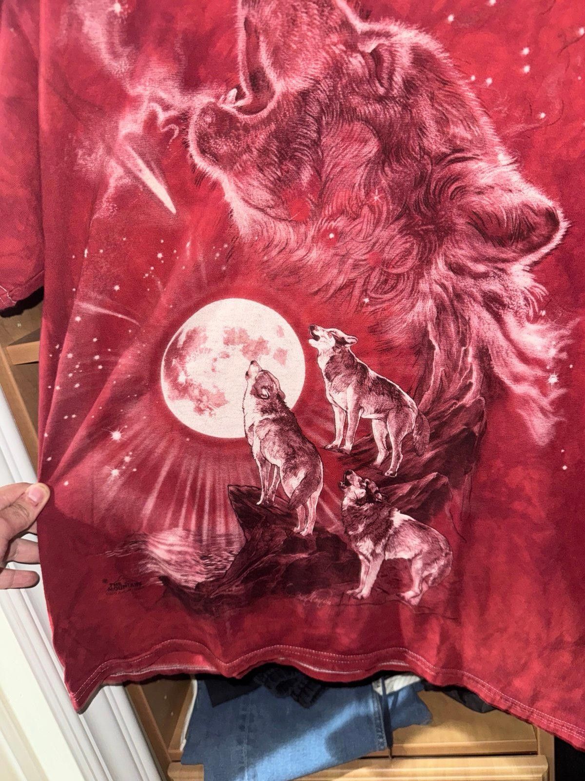 The Mountain The Mountain Red Tie Dye Four Wolves Shirt Size L Rare Y2K Size US L / EU 52-54 / 3 - 3 Thumbnail