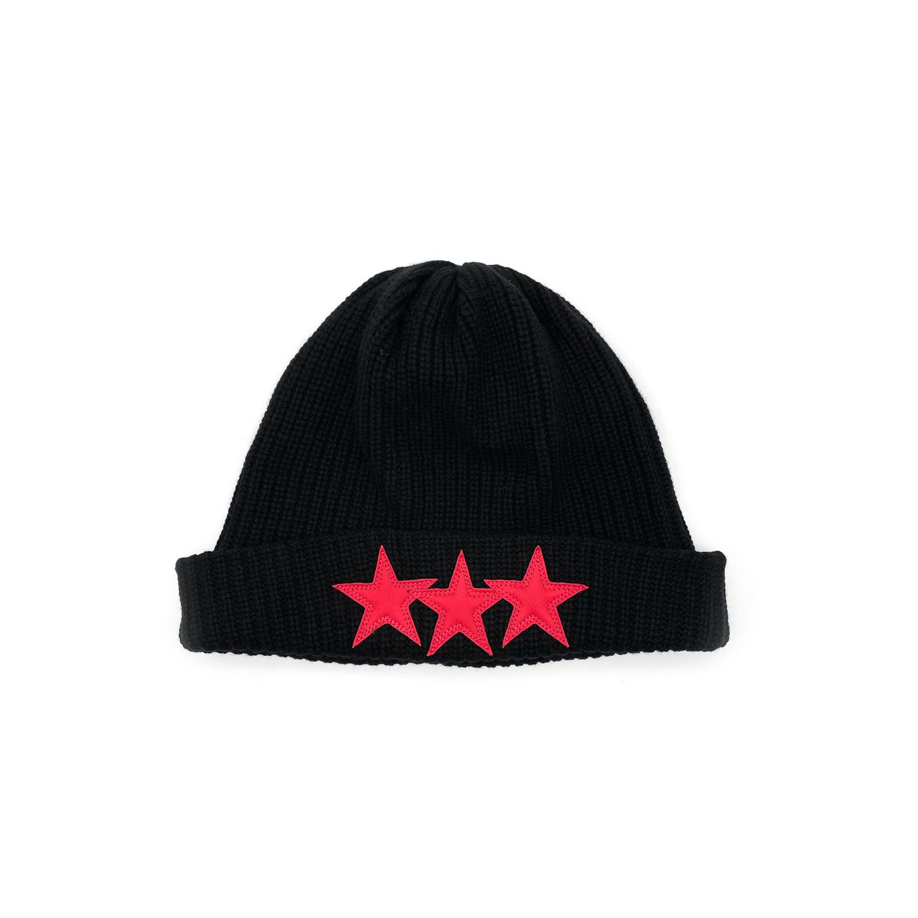 Chrome Hearts Chrome Hearts Black Cashmere Star Leather Patch Beanie Size ONE SIZE - 1 Thumbnail