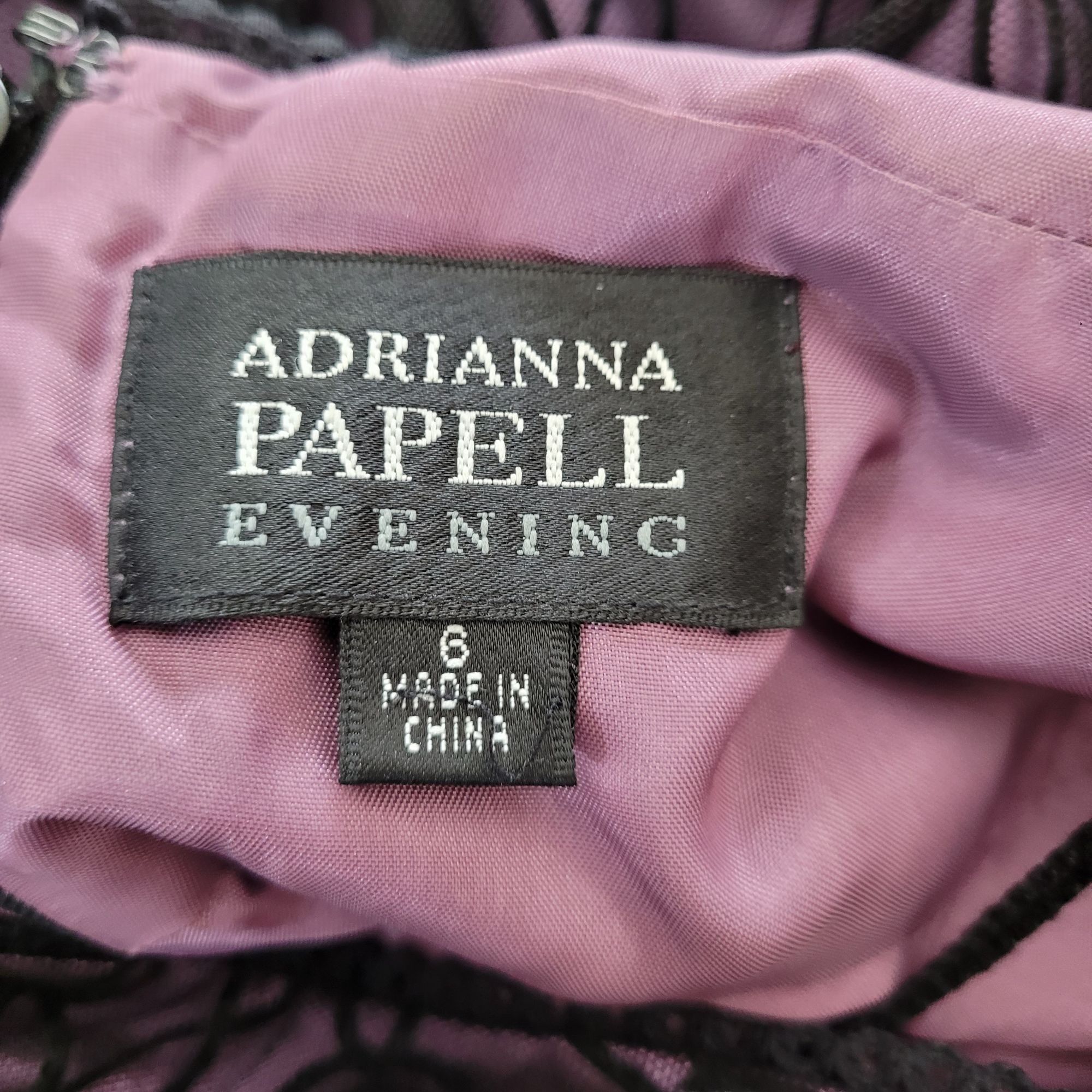 Adrianna Papell 90's Cocktail Dress Sz 6 Fairy Grunge Spiderweb Halter Purpl Size M / US 6-8 / IT 42-44 - 2 Thumbnail