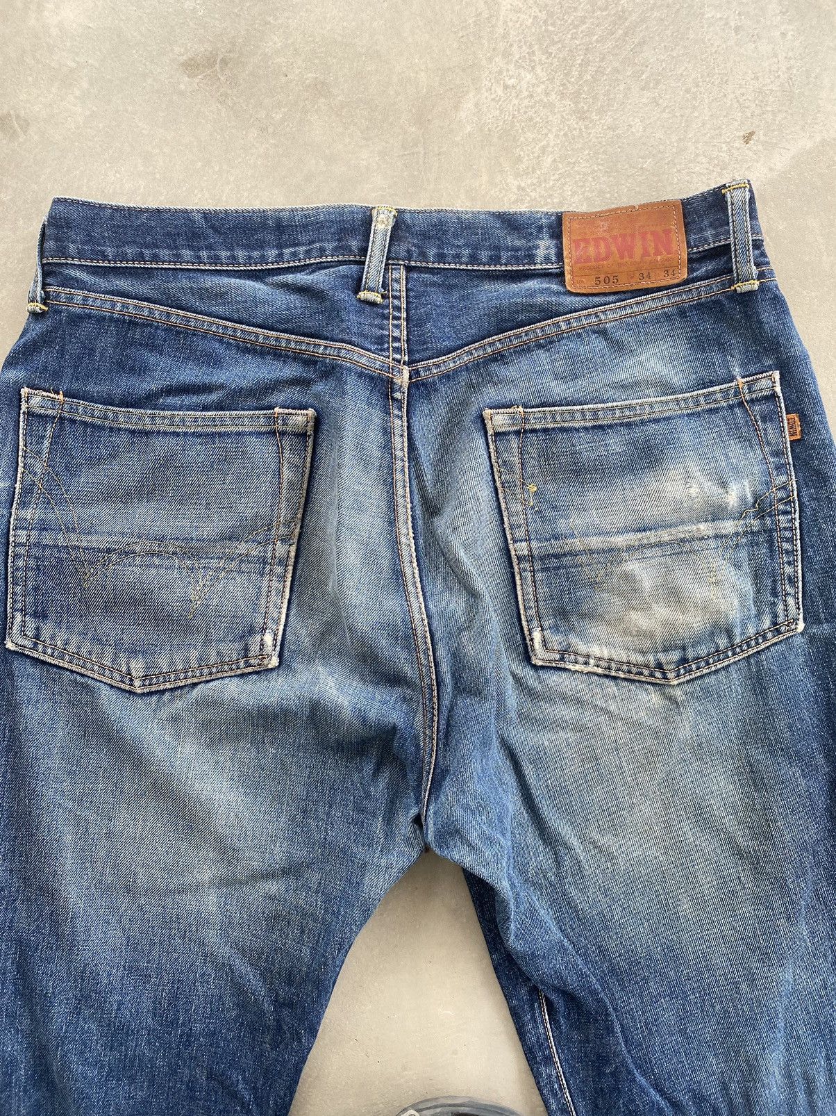 Edwin × Vintage VINTAGE EDWIN WELL WORN PREMIUM 5105 DENIM Size US 34 / EU 50 - 8 Thumbnail