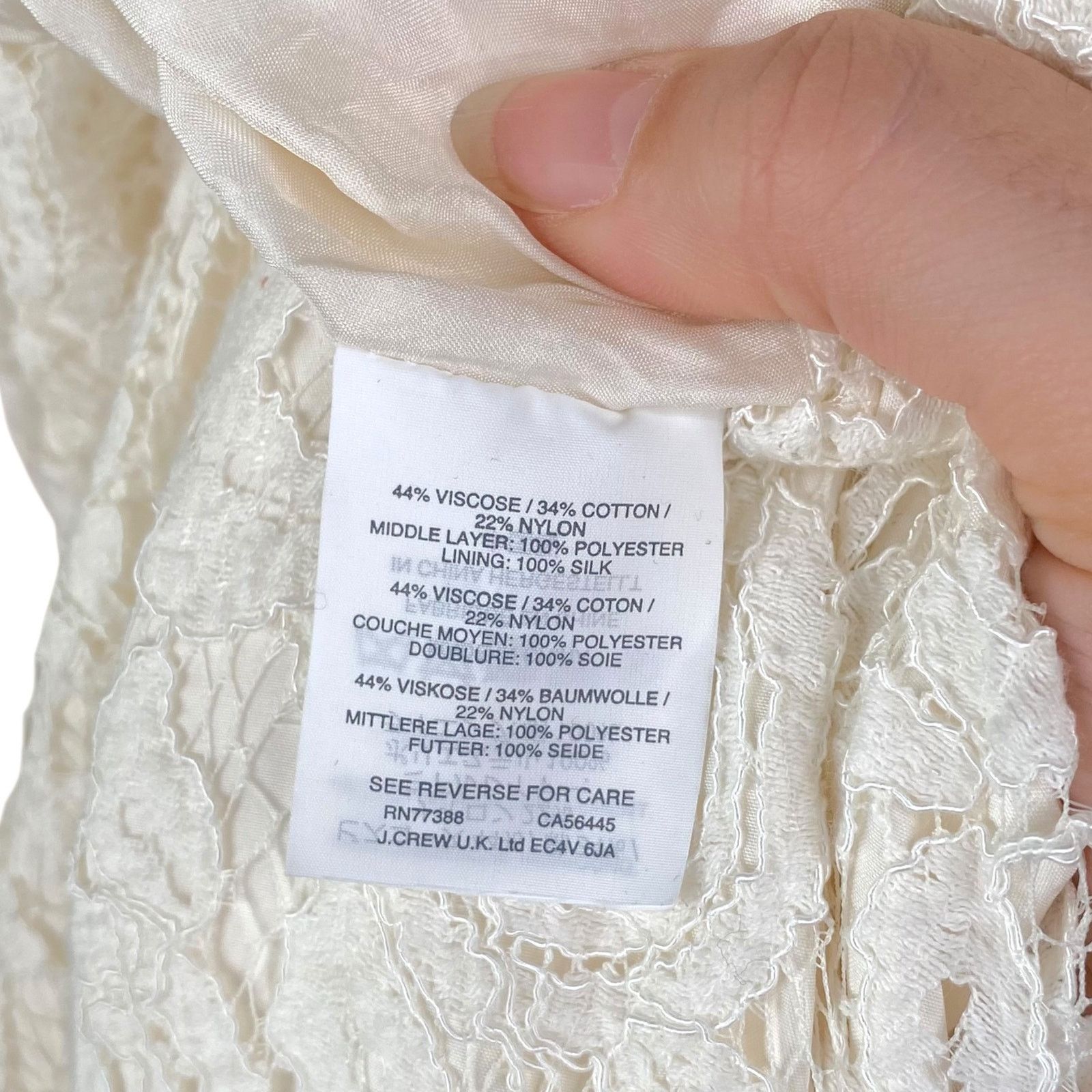 J.Crew J.Crew Pamela Ivory Lace Bridal Wedding Gown Dress SZ 20 Size 3XL / US 20-22 - 12 Thumbnail