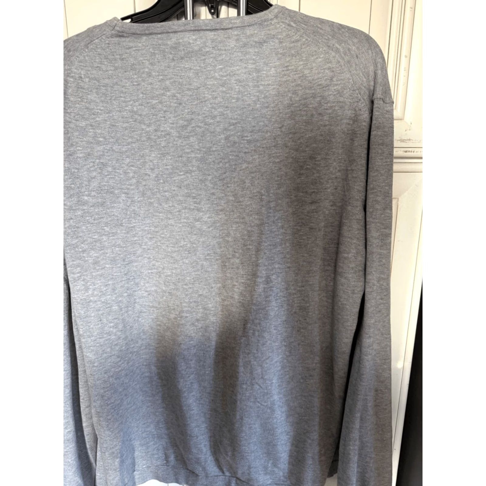 Massimo Dutti Mossimo Dutti Women's Heather Crew Neck Cotton Long Sleeve Tee Gray Large Size L / US 10 / IT 46 - 6 Thumbnail