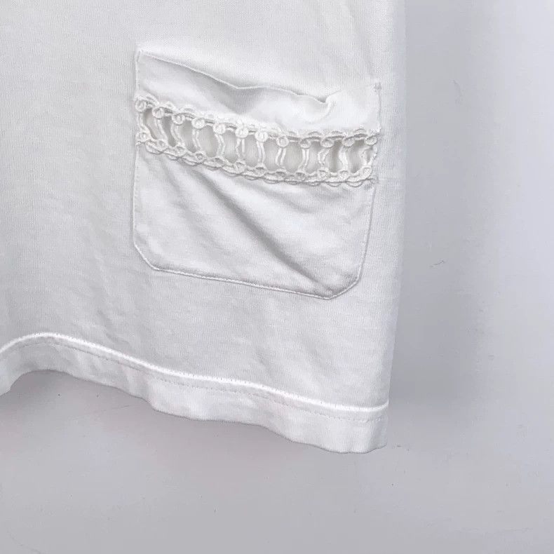 Chanel Chanel White logo embroidered cotton round-neck short-slee Size XS / US 0-2 / IT 36-38 - 5 Thumbnail