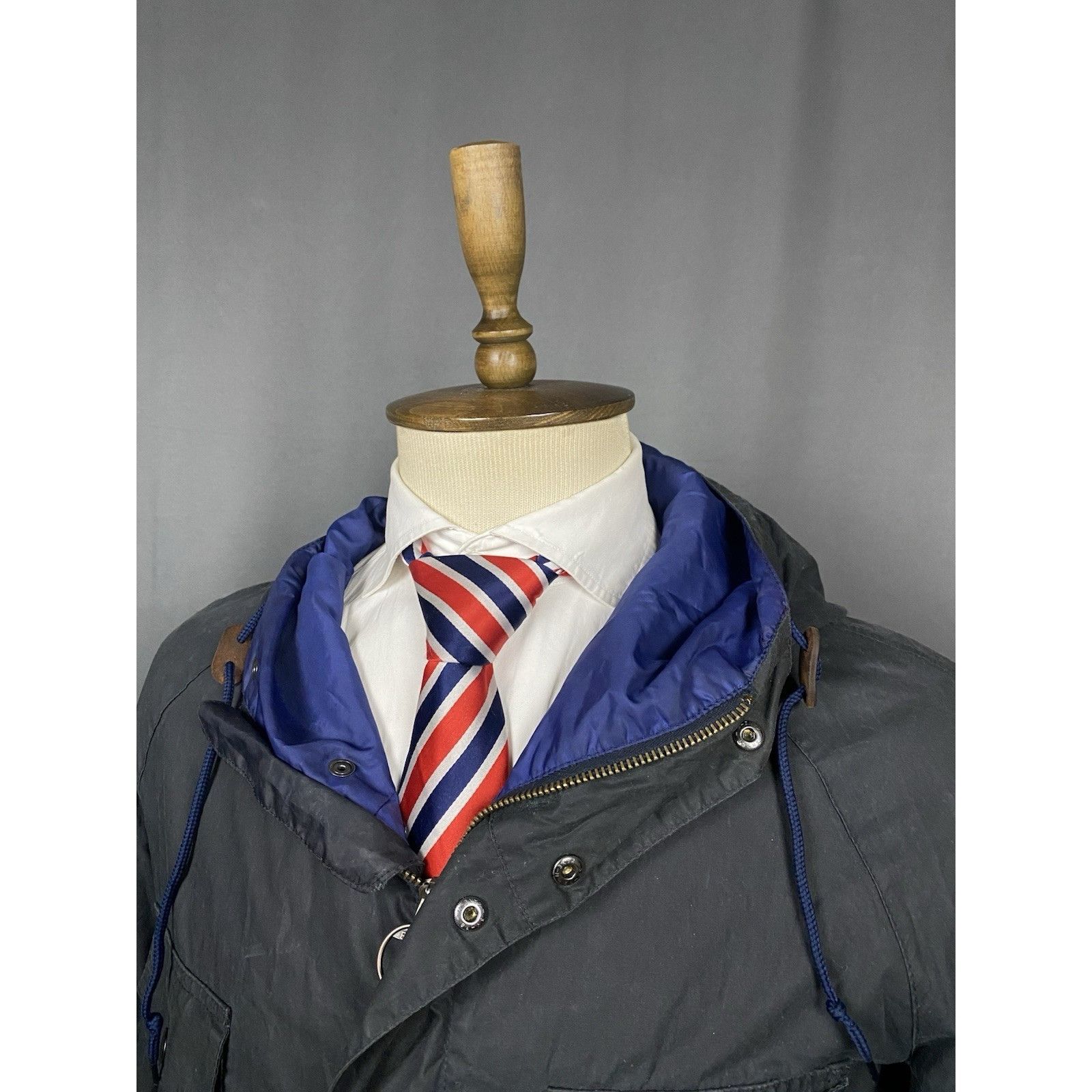 Barbour Barbour Cavendish Blue Hooded Waxed Multipocket Utility Mili Size US M / EU 48-50 / 2 - 5 Thumbnail