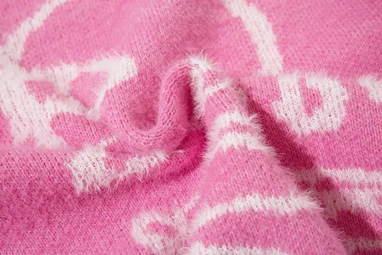 Japanese Brand × Vintage Knitted fluffy sweater skull print pullover patchwork style Size US L / EU 52-54 / 3 - 10 Thumbnail