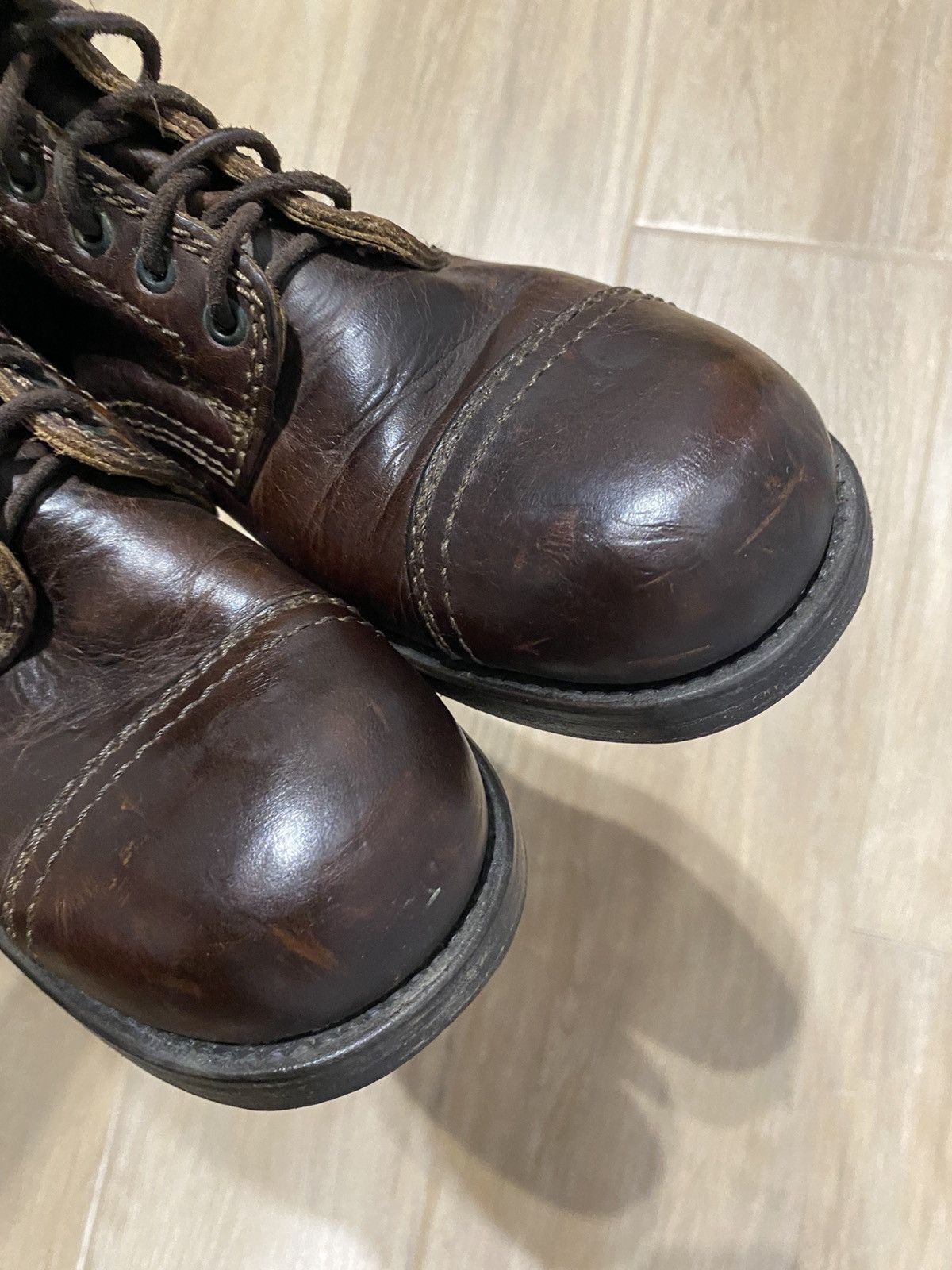 Dolce & Gabbana Dolce & Gabbana Main Line Brown Leather Army Combat Boots Size US 8 / EU 41 - 4 Thumbnail