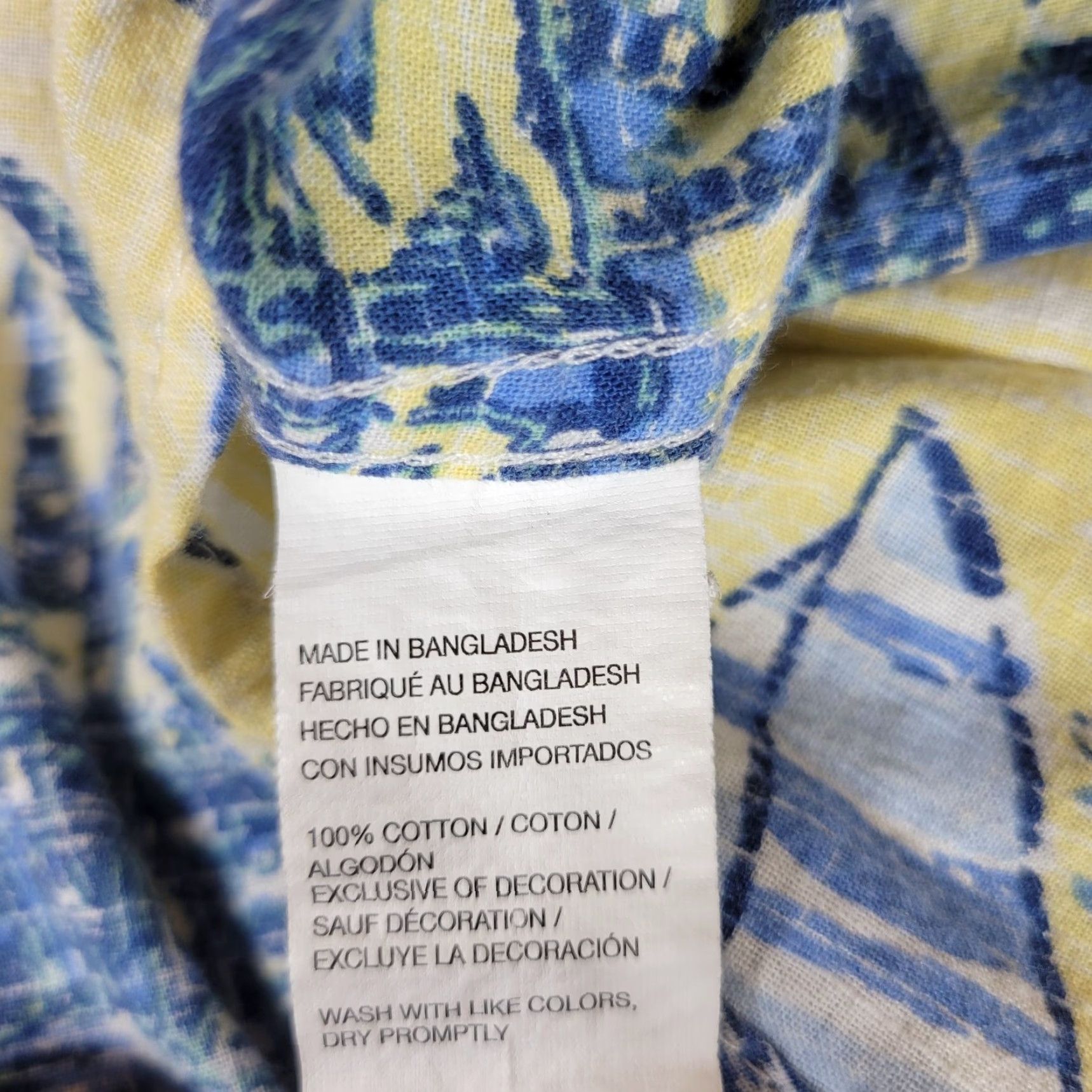 Izod VINTAGE Izod Saltwater Mens XL Hawaiian Shirt Blue & Yellow Sailboat Print Relaxed Size US XL / EU 56 / 4 - 5 Thumbnail
