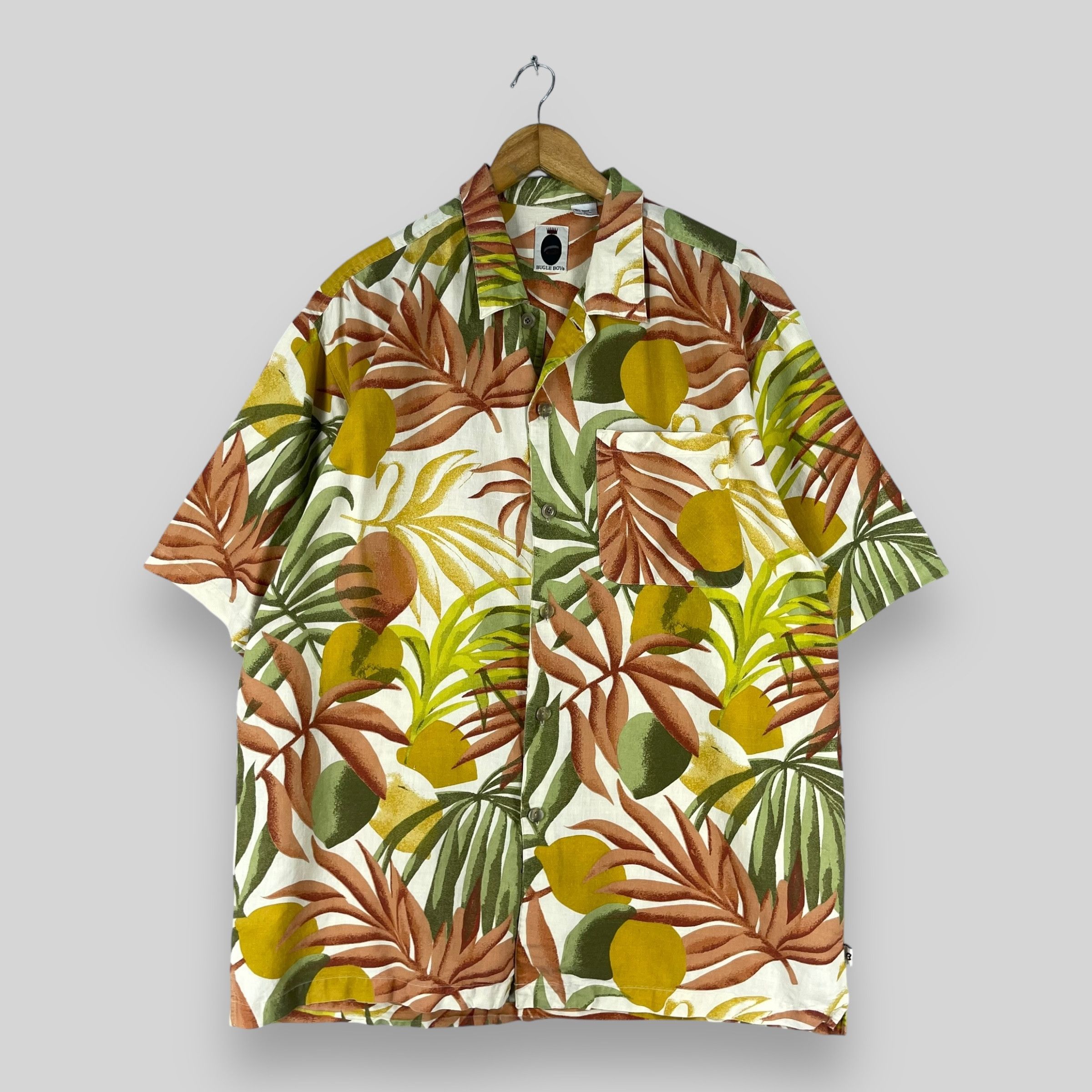 Bugle Boy BUGLE BOY Abstract Tropical Hawaii Floral Motive Aloha Shirt Size US XL / EU 56 / 4 - 1 Thumbnail