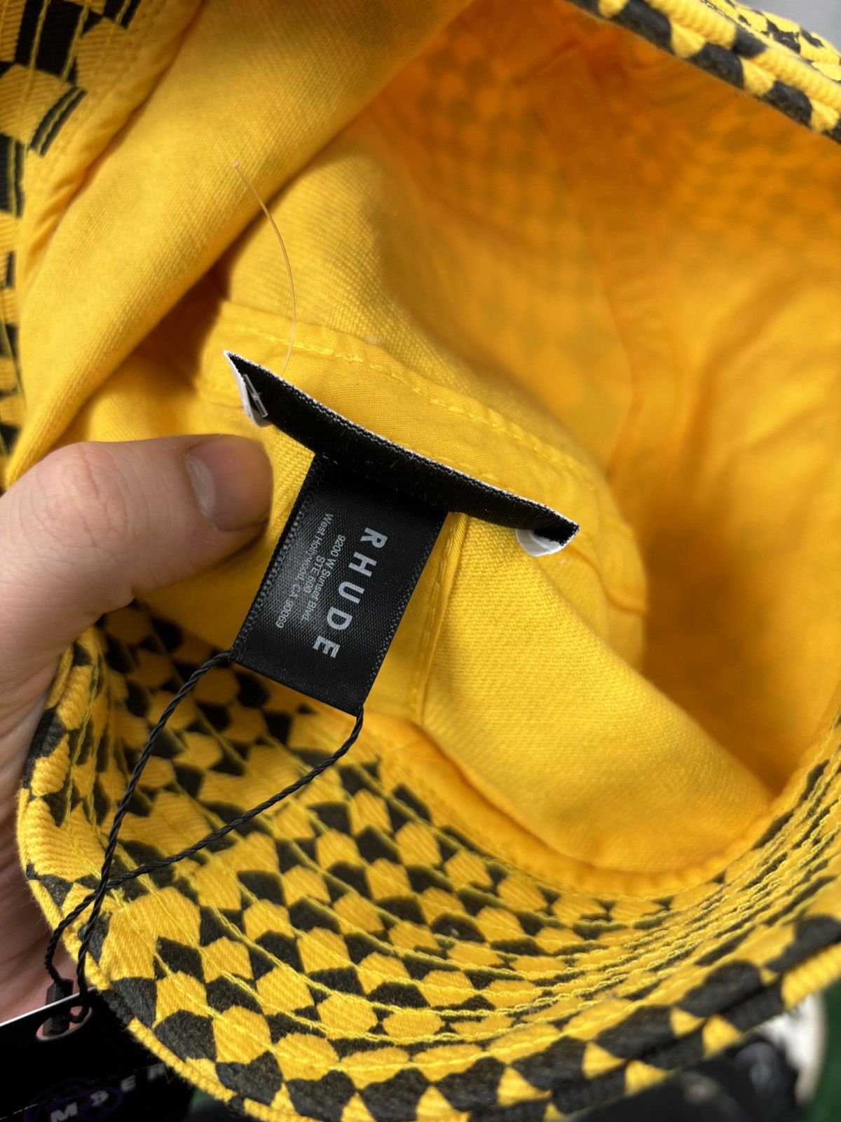 Rhude Rhude Bucket Hat Yellow Black Size ONE SIZE - 3 Thumbnail
