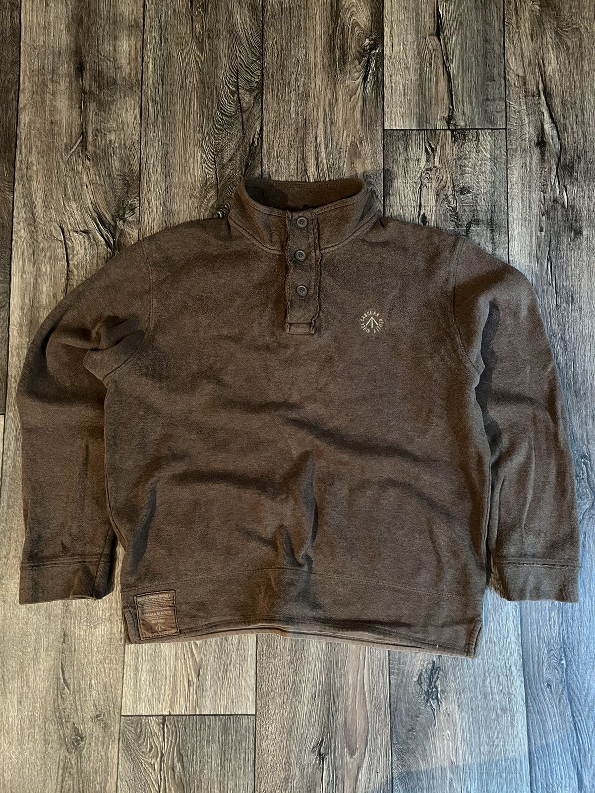 Nigel Cabourn × Vintage Nigel Cabourn Logo Utility 3/4 Vintage Japanese Sweater Size US XL / EU 56 / 4 - 1 Thumbnail