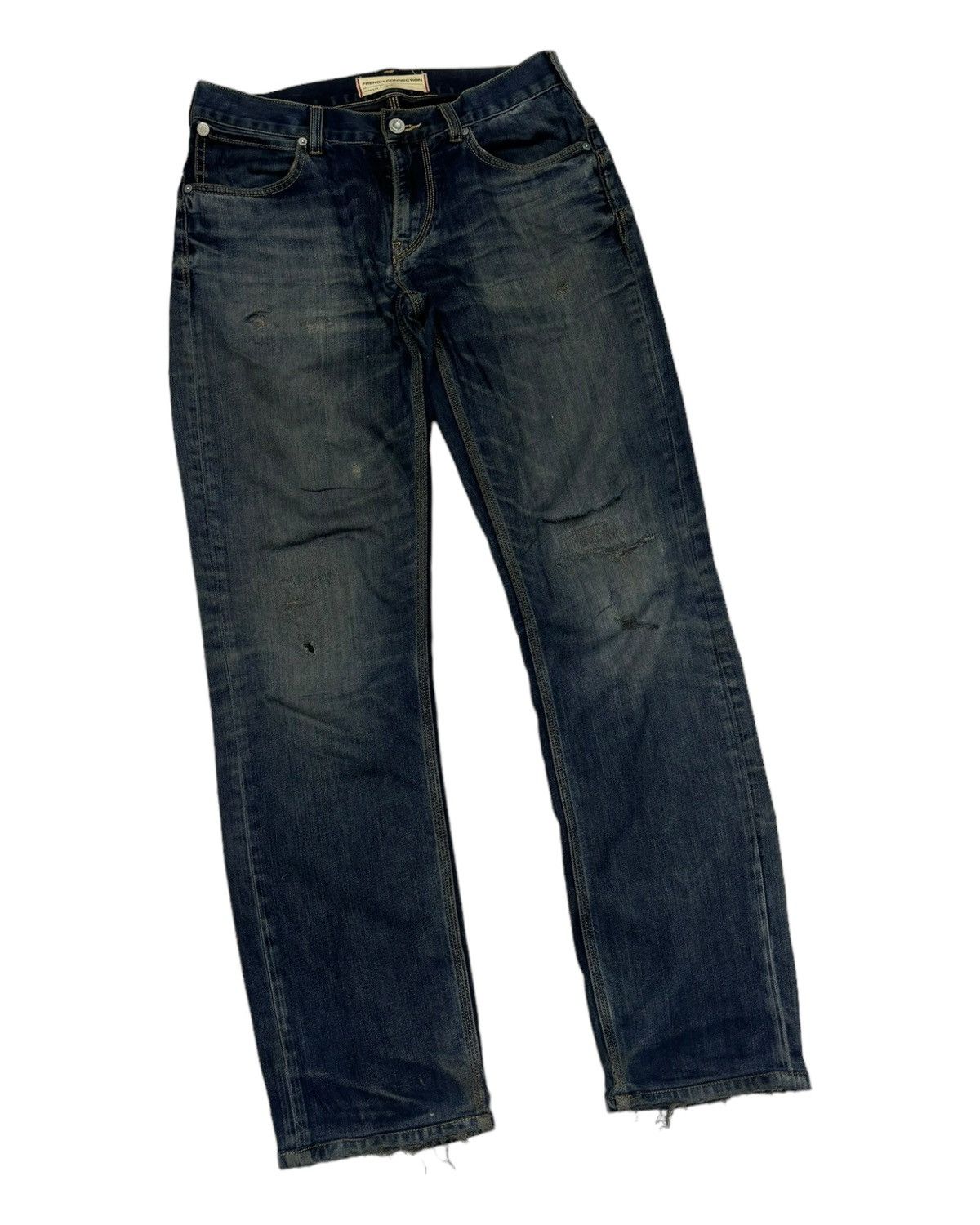 FCUK FRENCH CONNECTION DIRTY DISTRESSED DENIM JEANS FCUK Size US 30 / EU 46 - 3 Thumbnail