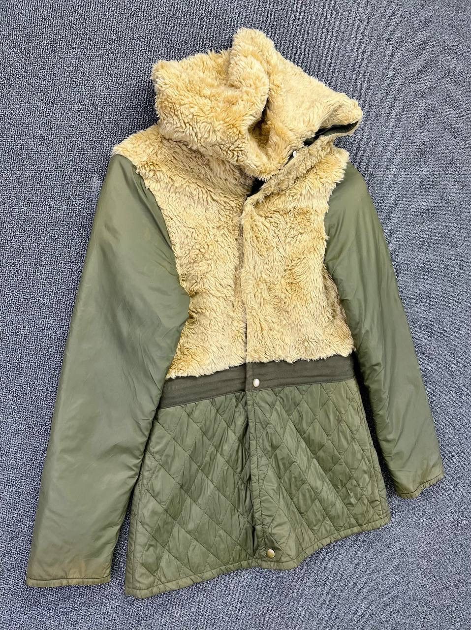 Vintage Diesel Hooded Fleece Quilted Jacket