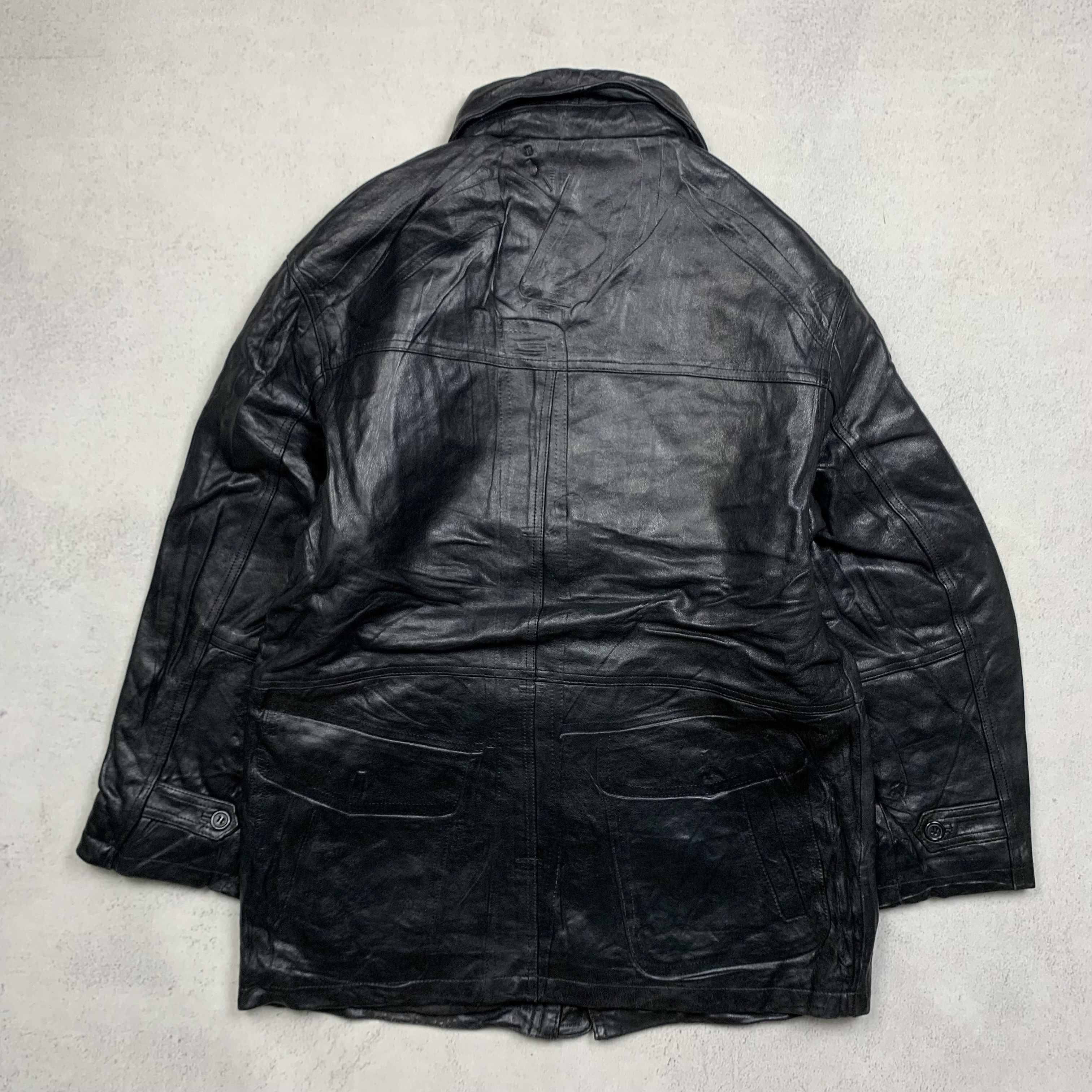 Genuine Leather Vintage Genuine Real Leather Coat Jacket High Quality Rock Size US M / EU 48-50 / 2 - 4 Thumbnail