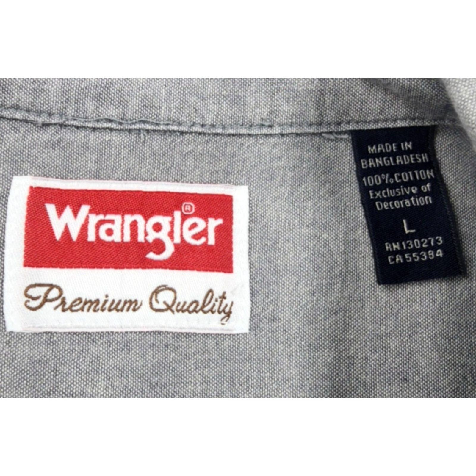 Wrangler Wrangler Shirt Mens L Gray Short Sleeve Button-Up Workwear Western Pockets Cowboy Classic Size US L / EU 52-54 / 3 - 5 Thumbnail