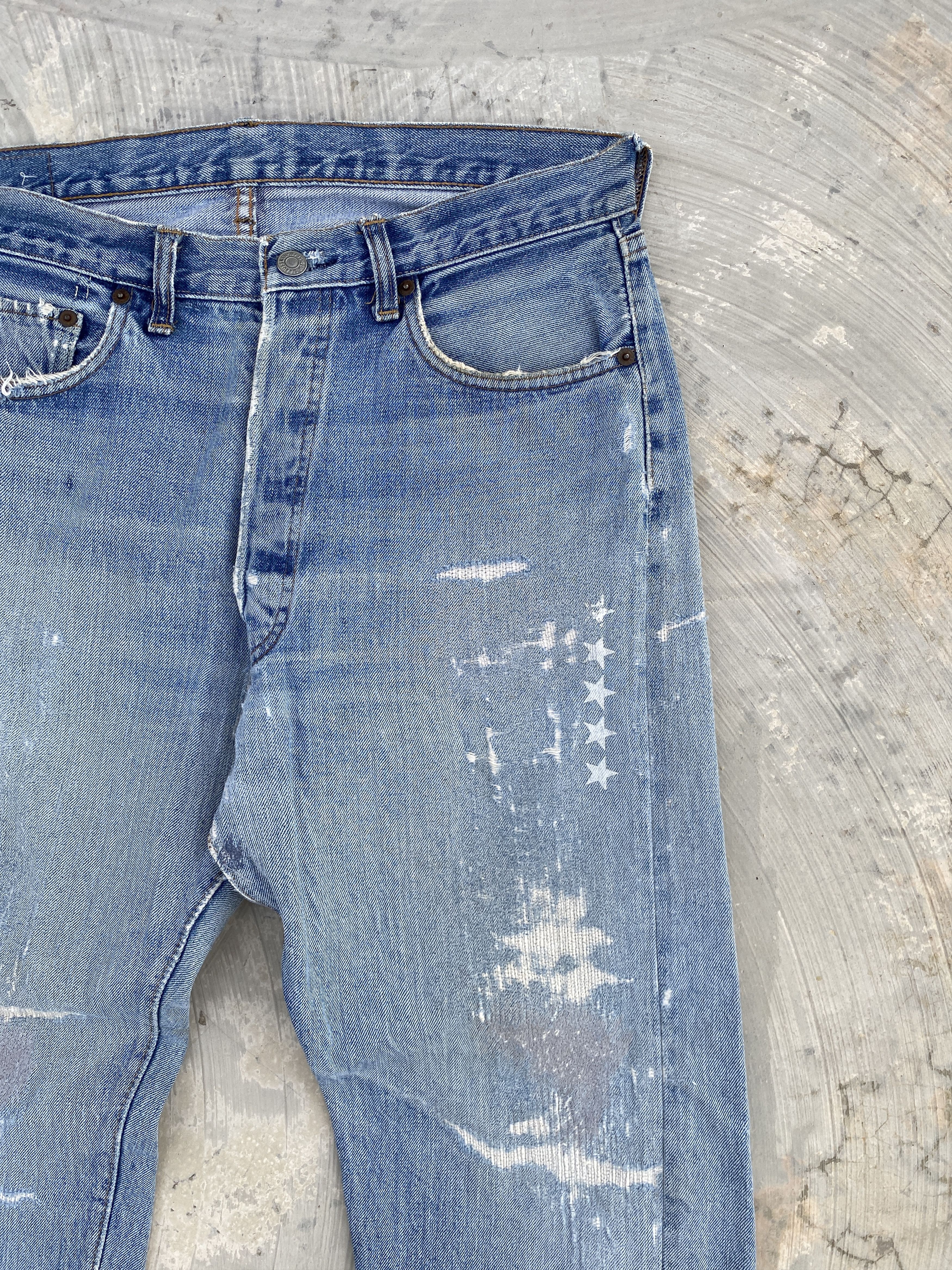 Levi's Vintage 70s Levis 501 Redline #6 Selvedge Jeans SS66 Single Size US 34 / EU 50 - 3 Thumbnail