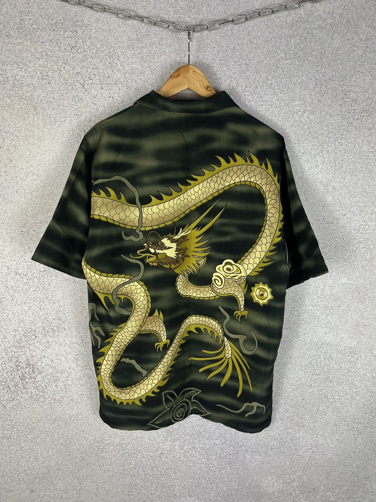 Japanese Brand Vintage Y2K Dragon All Overprinted Crazy Shirt Size US XL / EU 56 / 4 - 3 Thumbnail