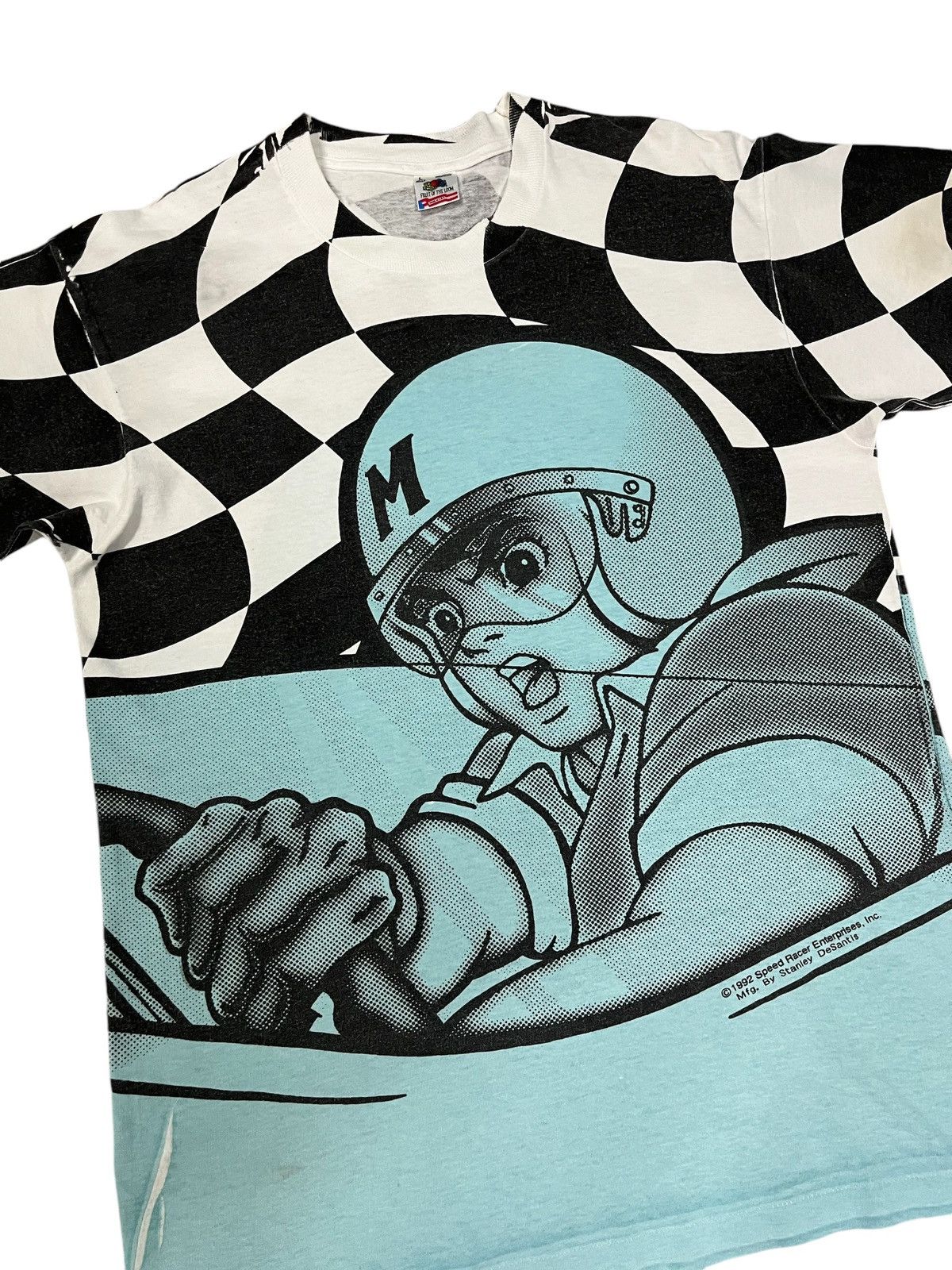Band Tees × Vintage Vintage Speed Racer 90s AOP t shirt anime 1992 Size US L / EU 52-54 / 3 - 6 Thumbnail